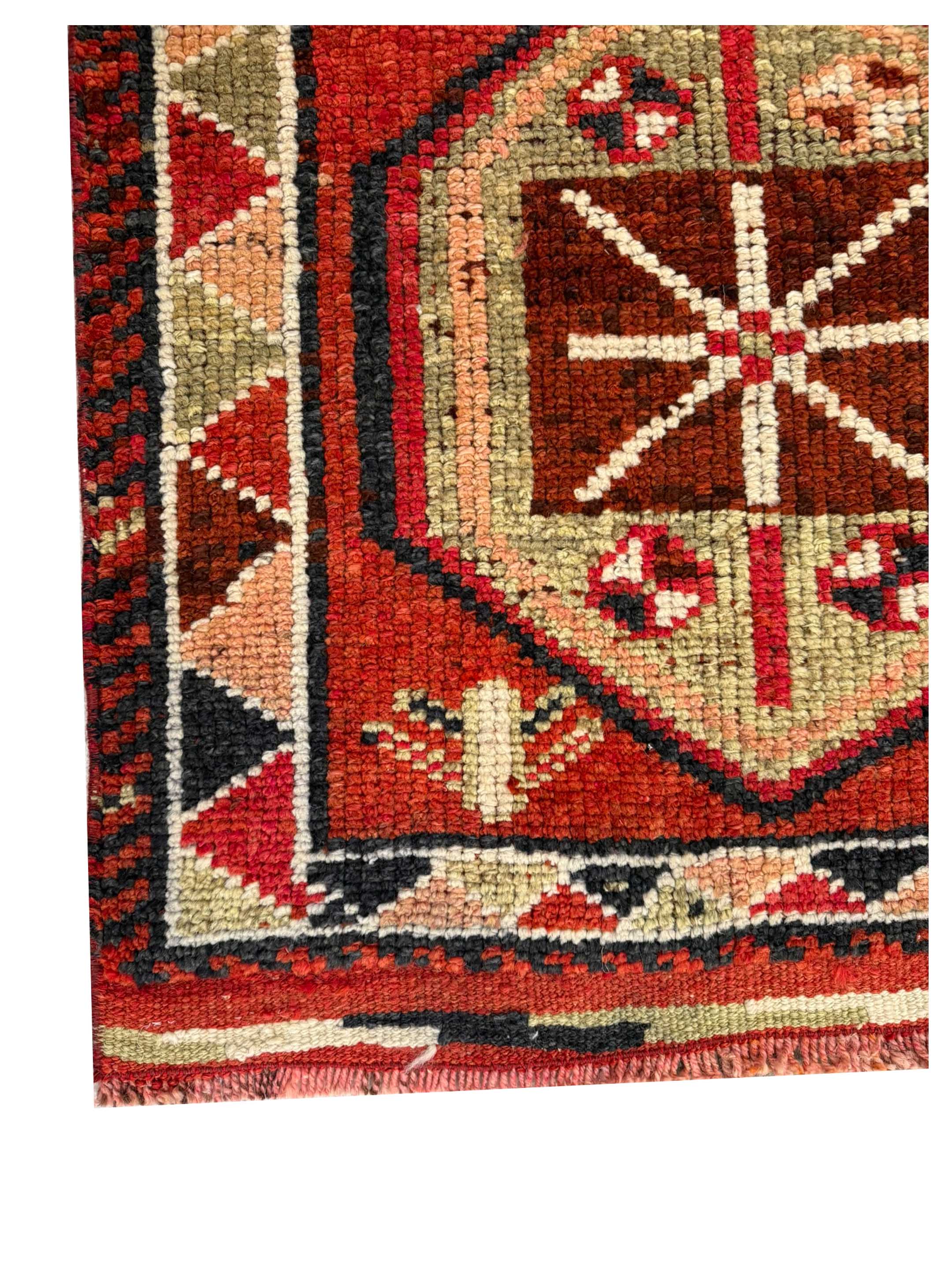 Kurdish Hand Knotted Orange 9x12 - Image 3 of 4