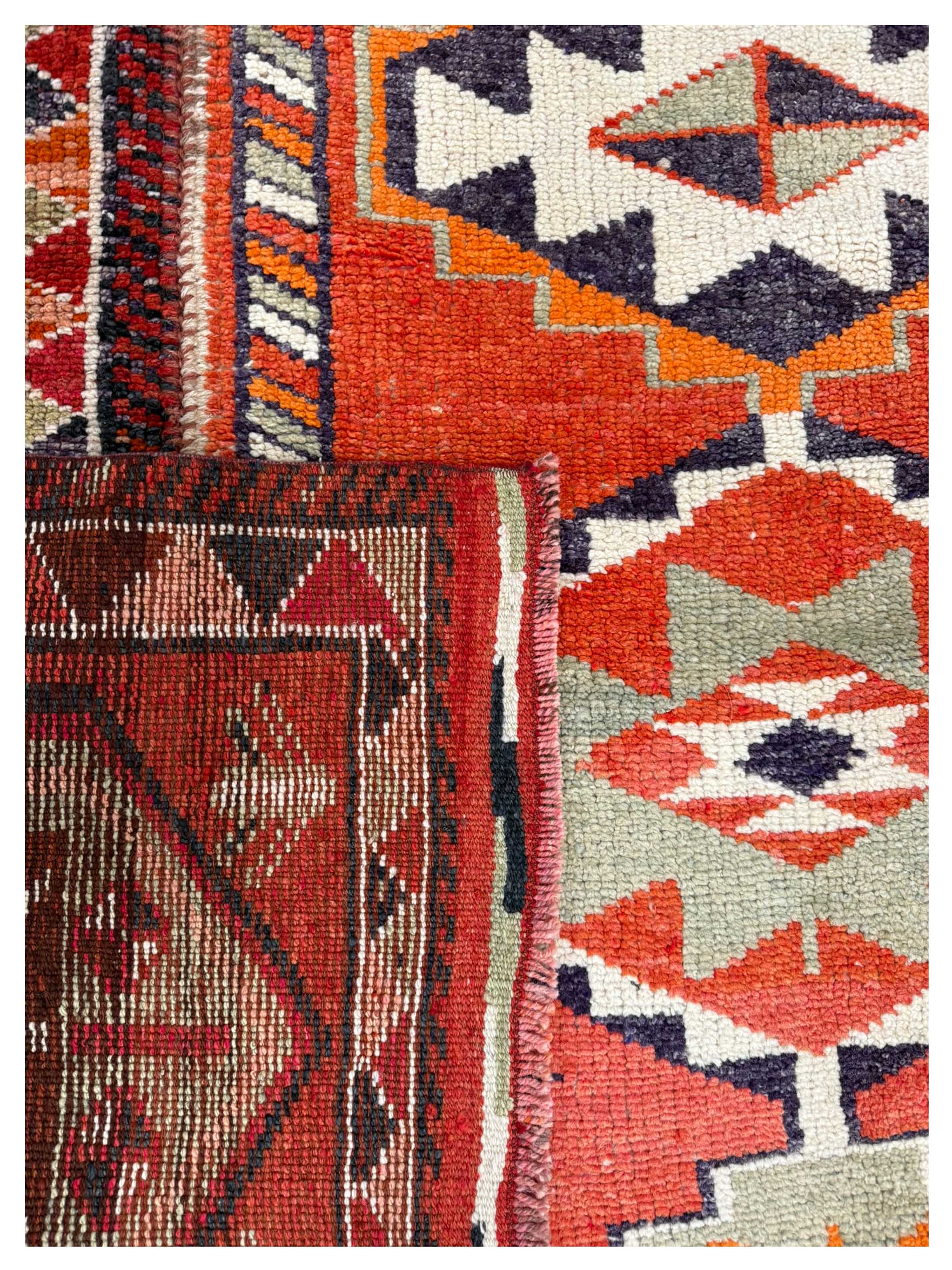 Kurdish Hand Knotted Orange 9x12 - Image 4 of 4