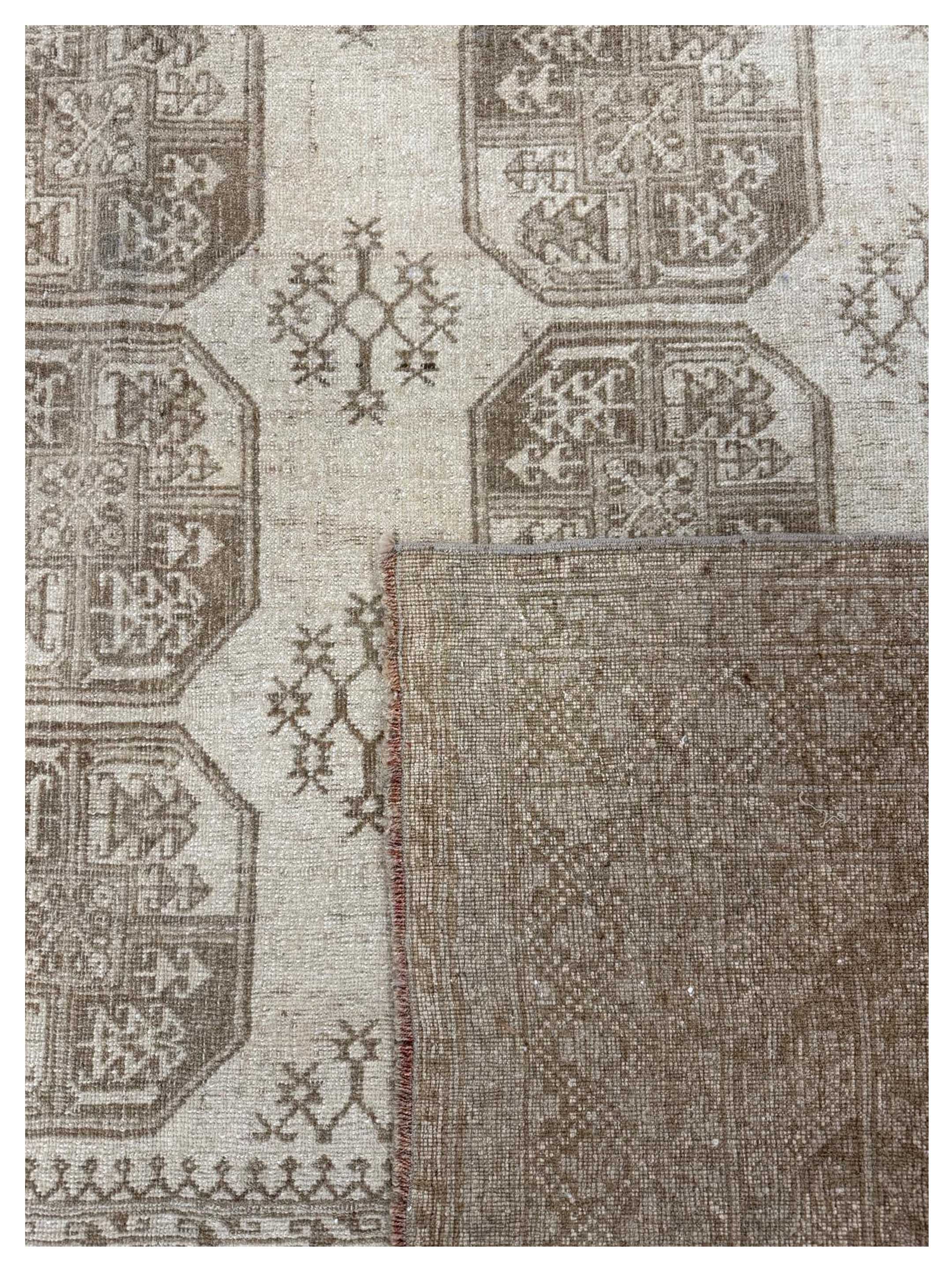Vintage Afghan Hand Knotted Beige 7x9 - Image 3 of 3