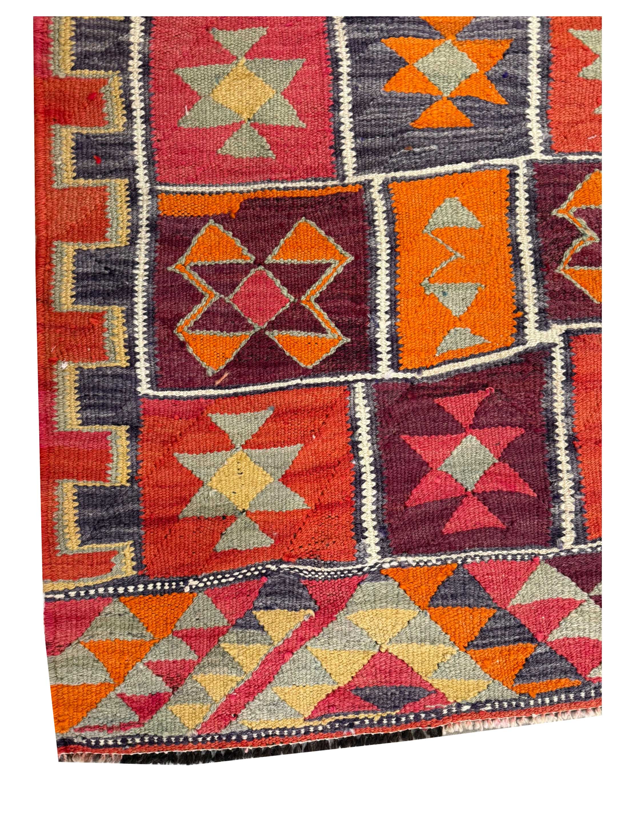 Kilim TR Flat Weave Orange 9x12 - Image 2 of 3