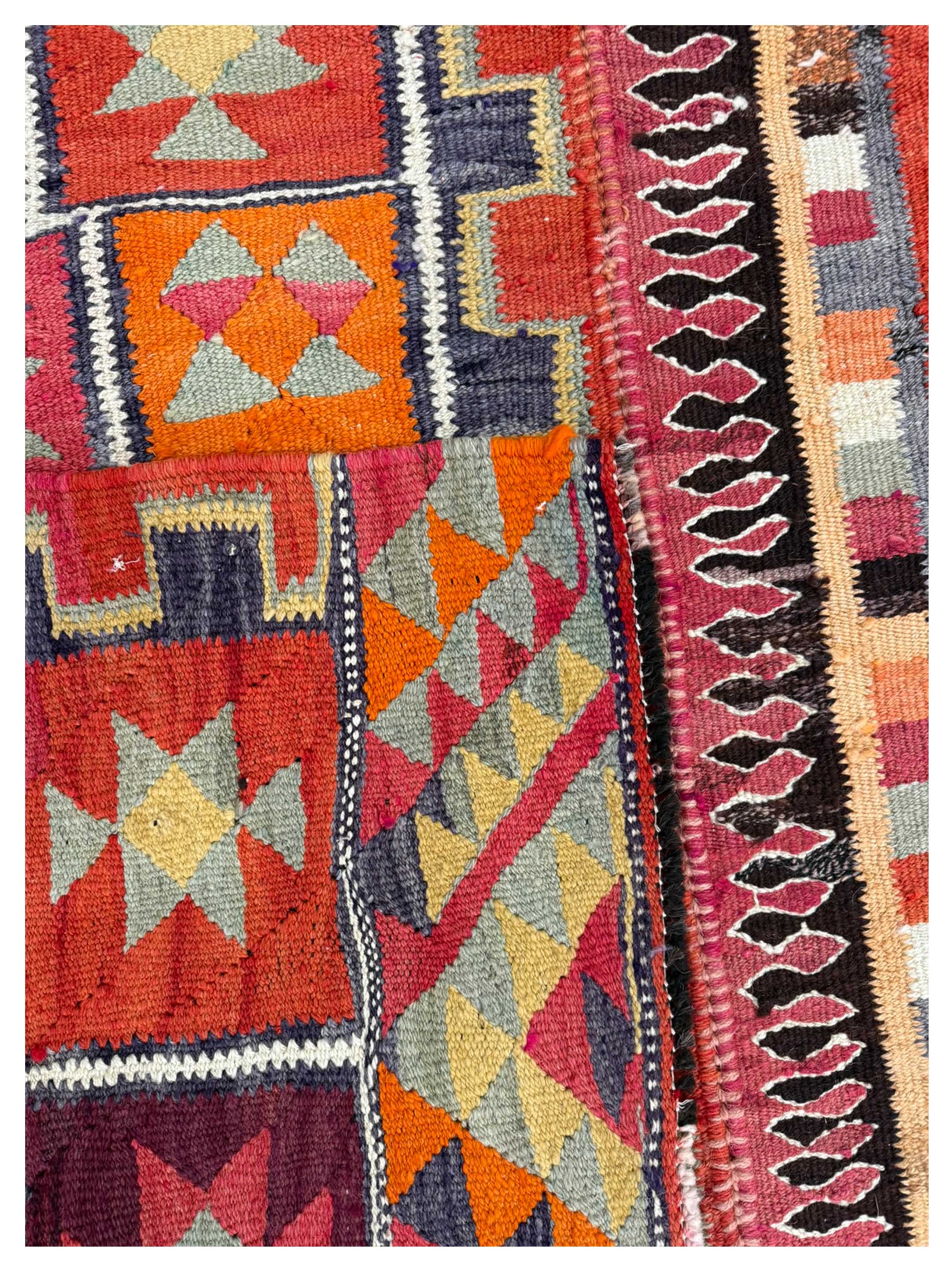 Kilim TR Flat Weave Orange 9x12 - Image 3 of 3