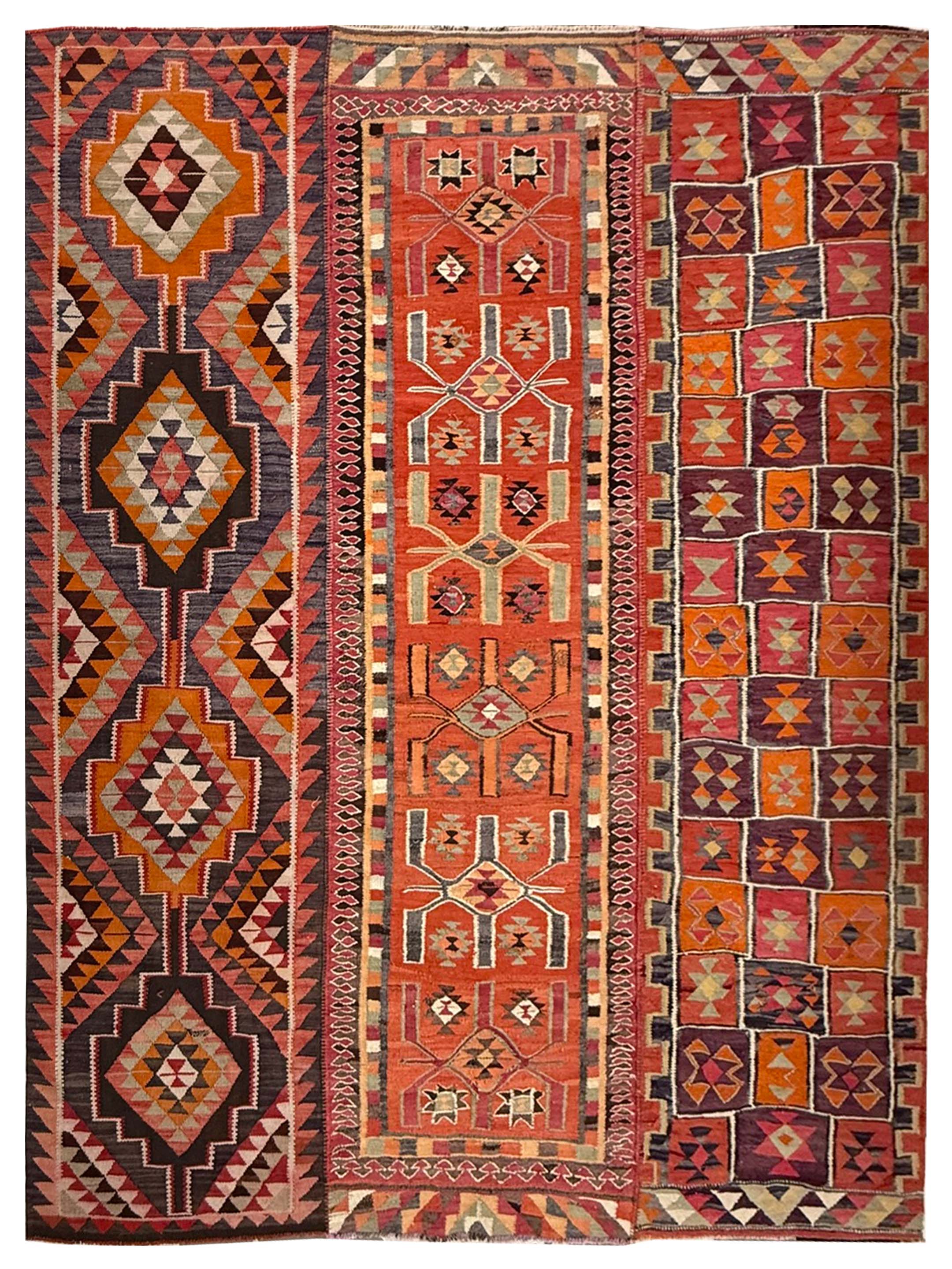 Kilim TR Flat Weave Orange 9x12