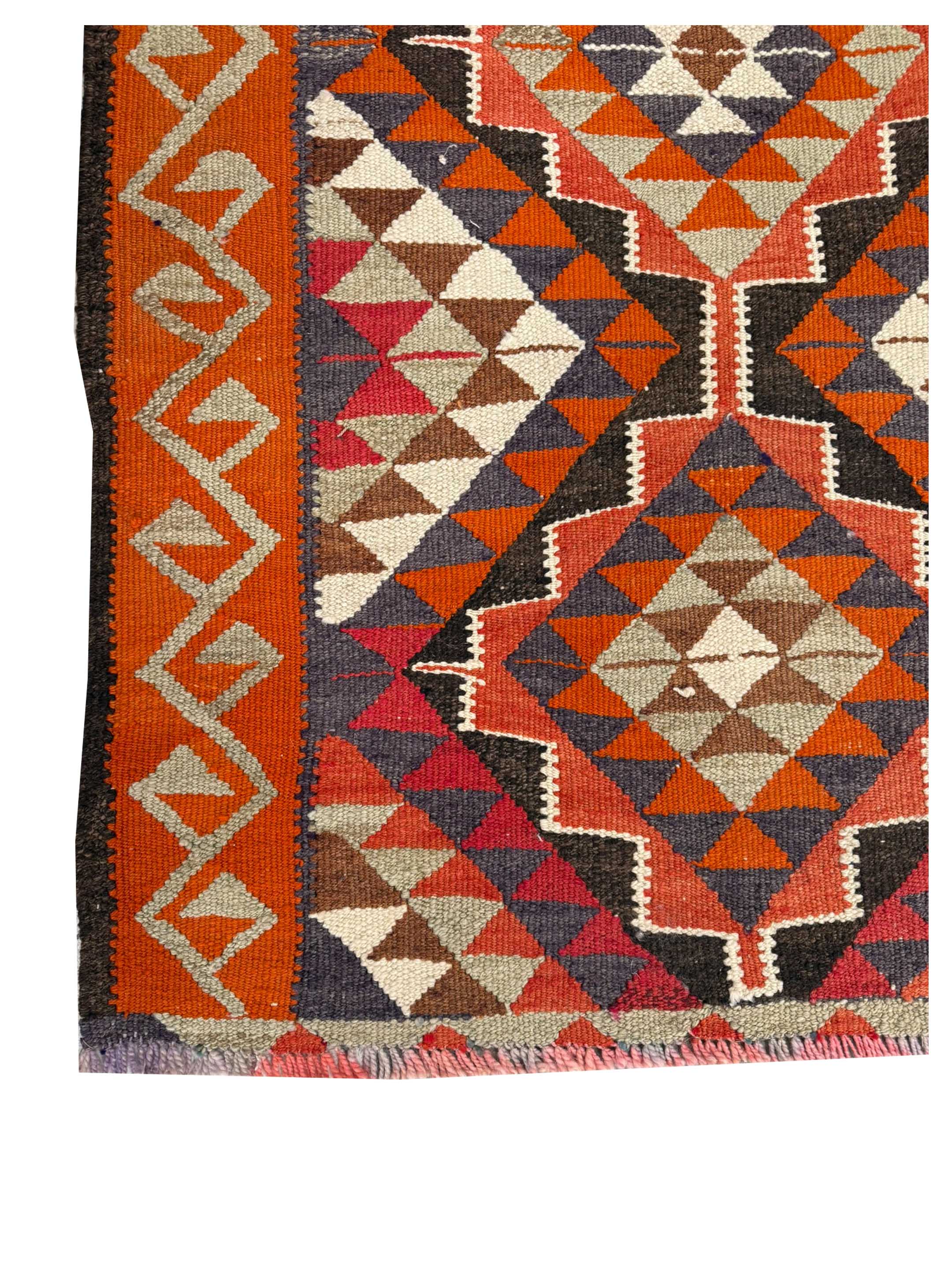 Kilim TR Flat Weave Orange 9x12 - Image 2 of 3
