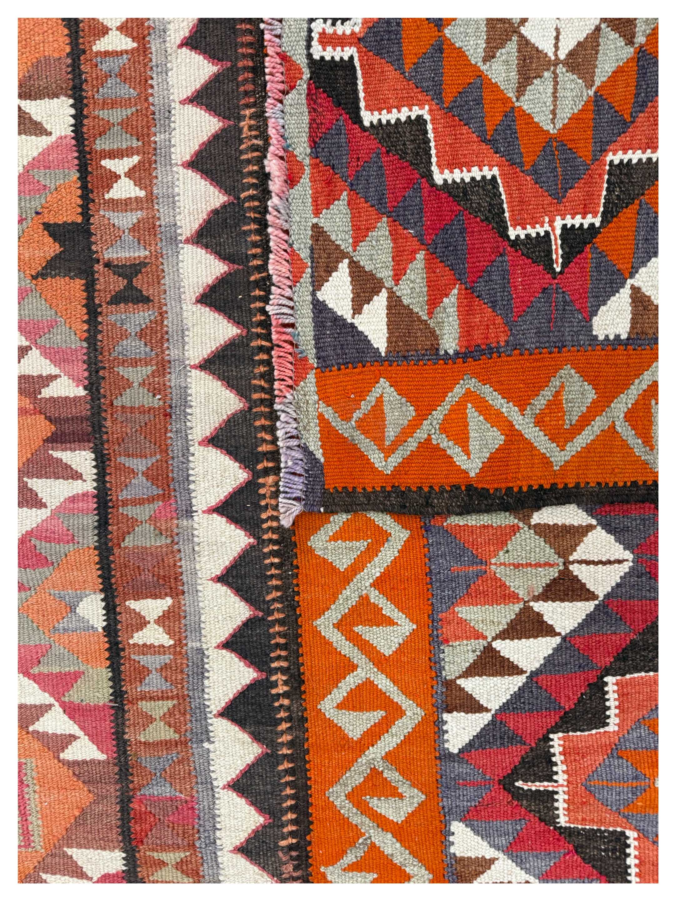 Kilim TR Flat Weave Orange 9x12 - Image 3 of 3