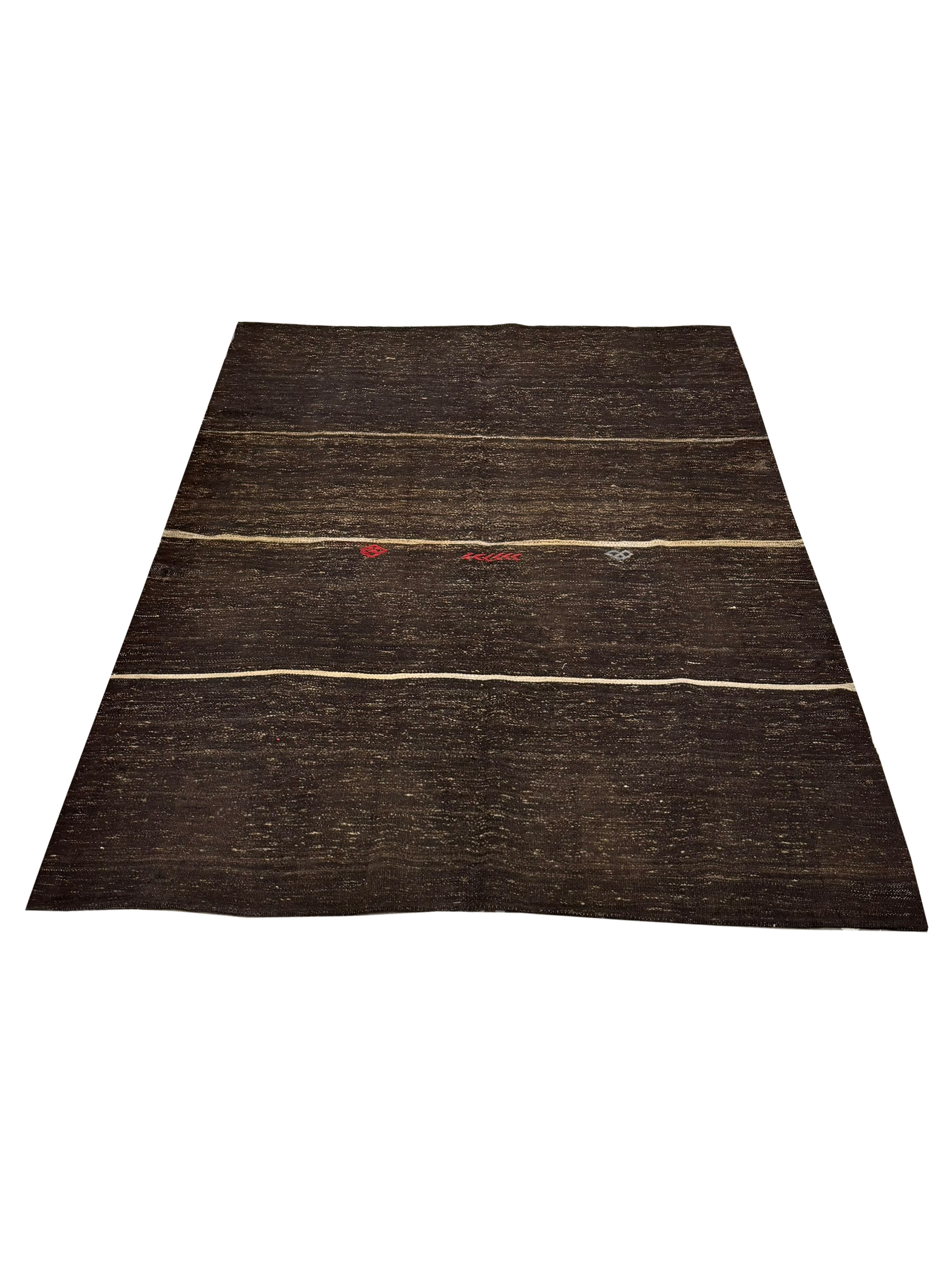 Jijim Kilim Hand Knotted Brown 7x10 - Image 2 of 4