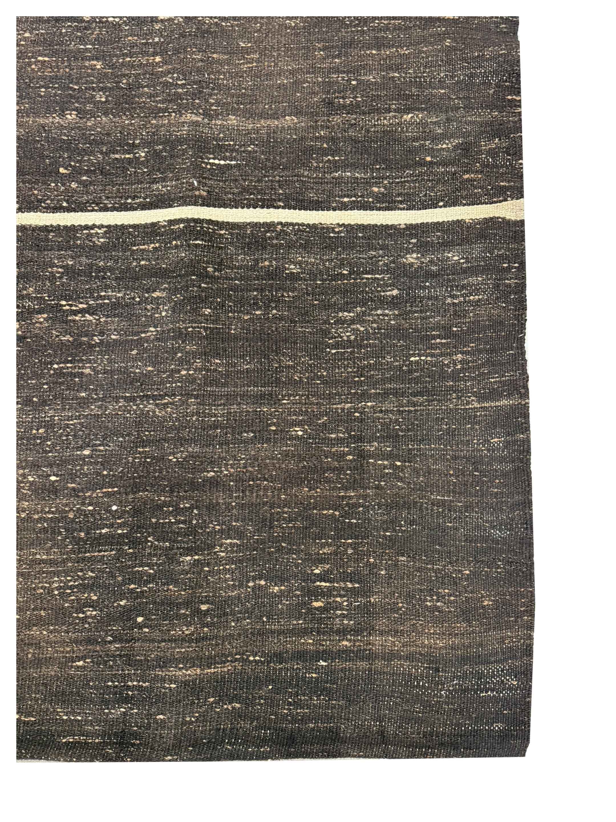 Jijim Kilim Hand Knotted Brown 7x10 - Image 3 of 4