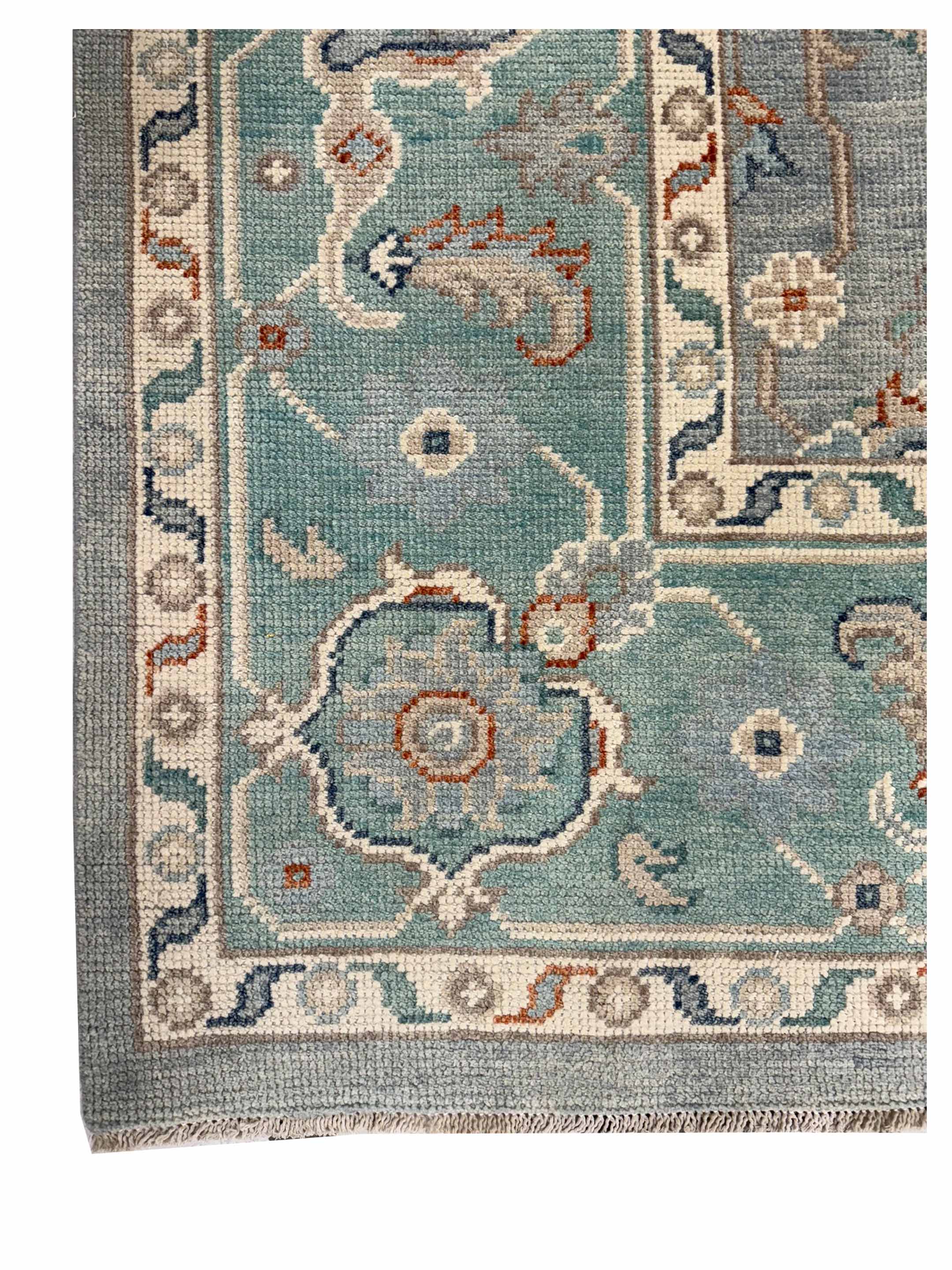 Ushak Hand Knotted Beige 9x12 - Image 2 of 3