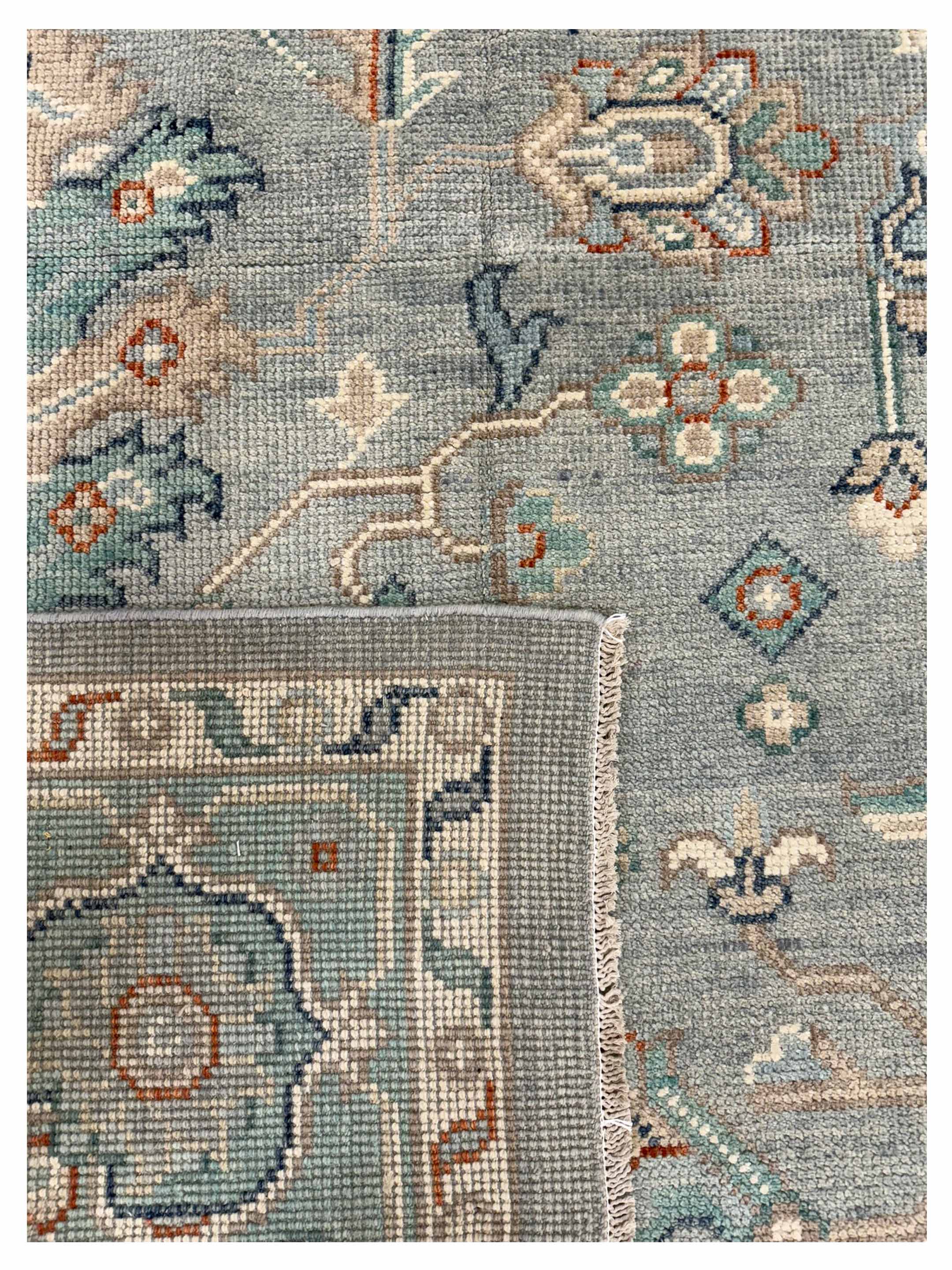 Ushak Hand Knotted Beige 9x12 - Image 3 of 3