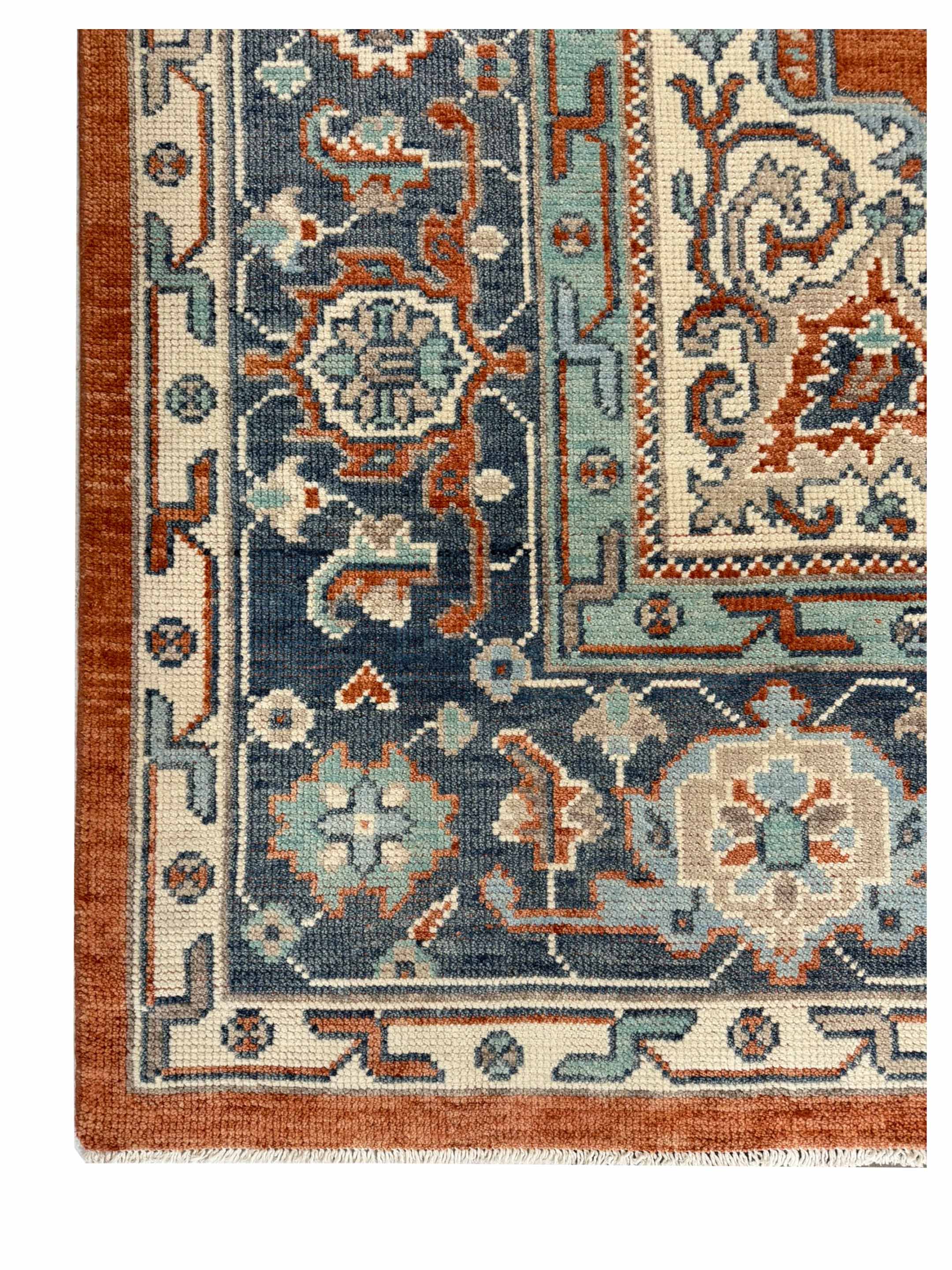 Ushak Hand Knotted Red 9x12 - Image 2 of 3