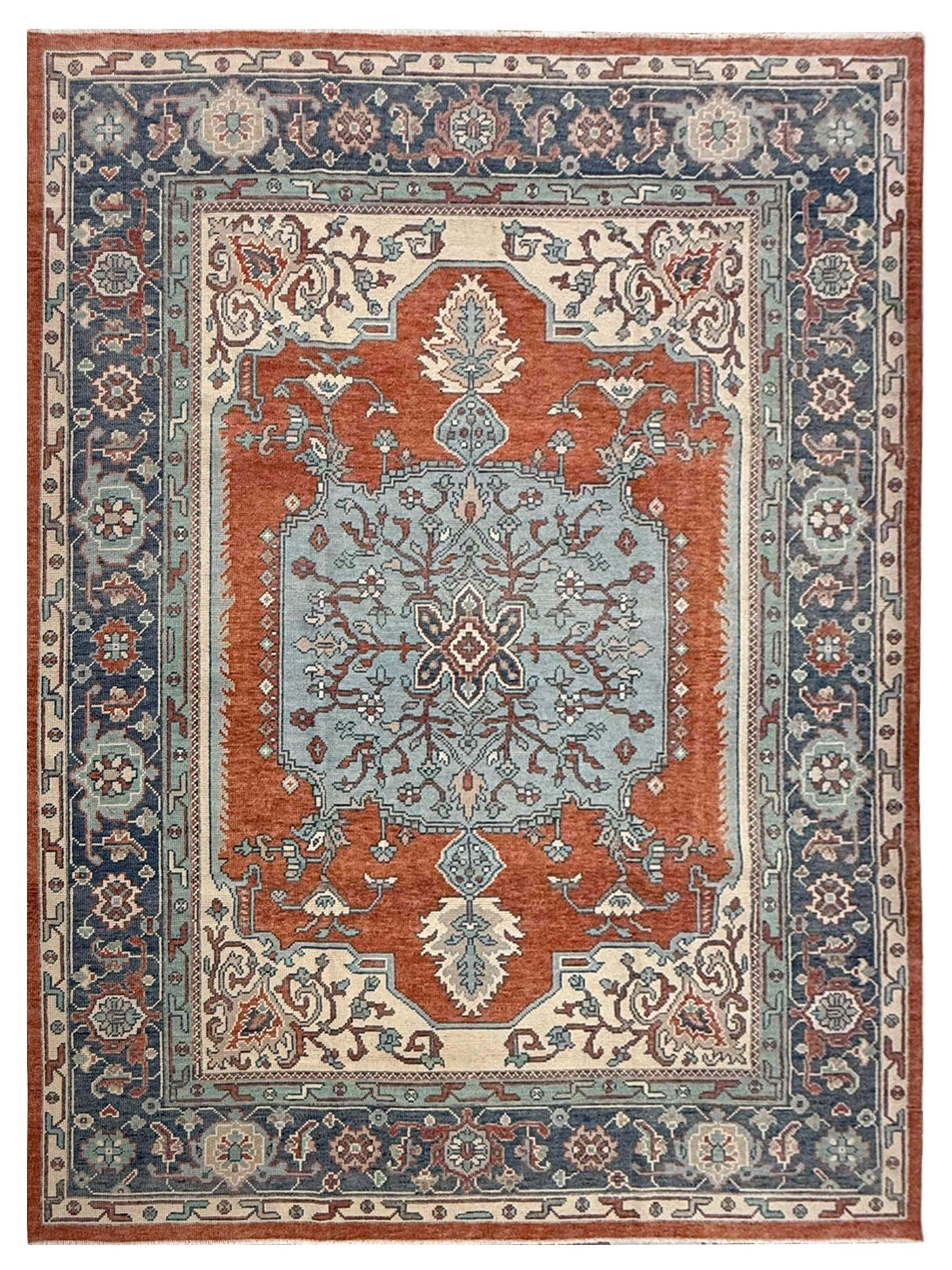 Ushak Hand Knotted Red 9x12