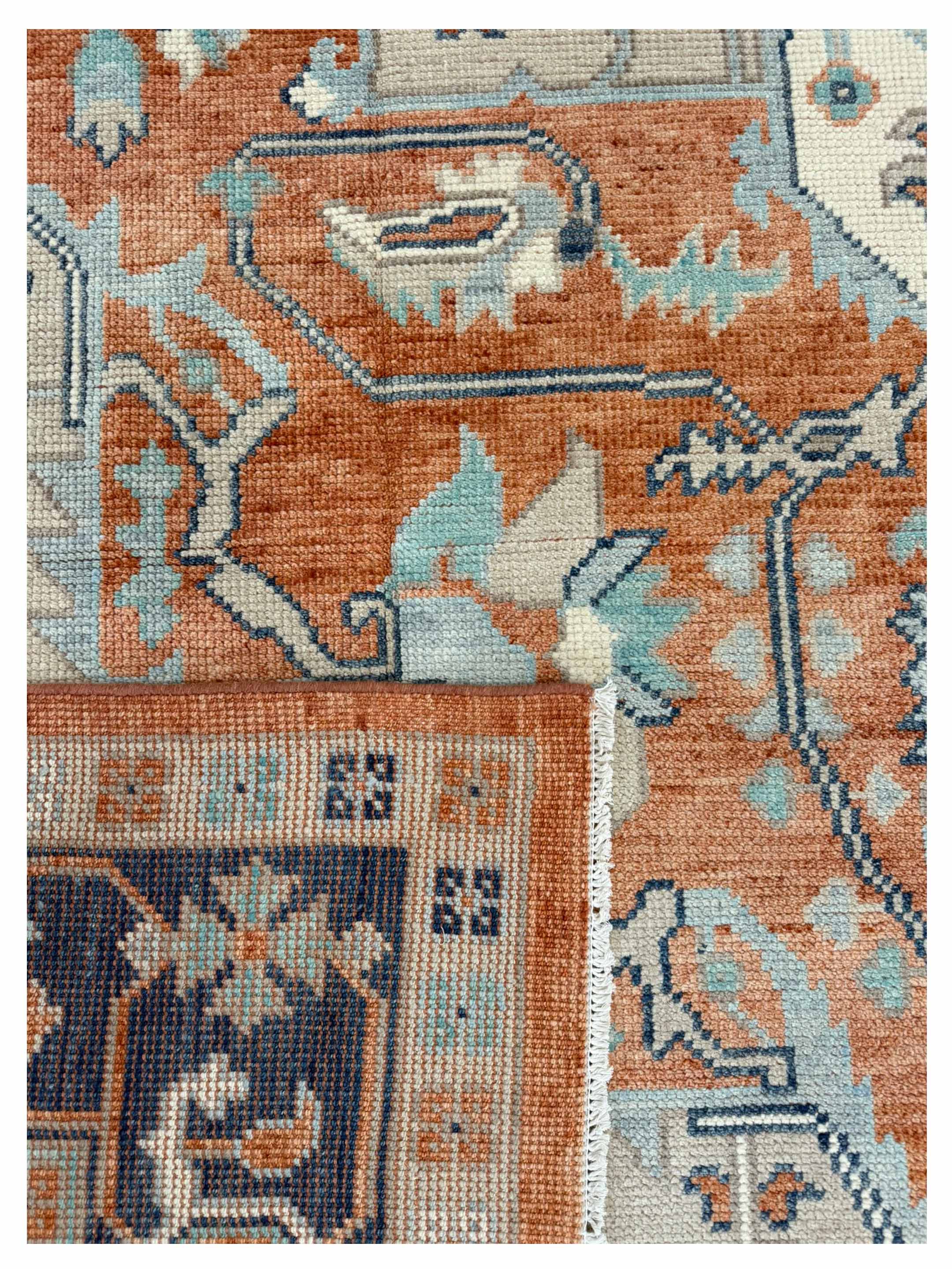 Ushak Hand Knotted Red 9x12 - Image 3 of 3
