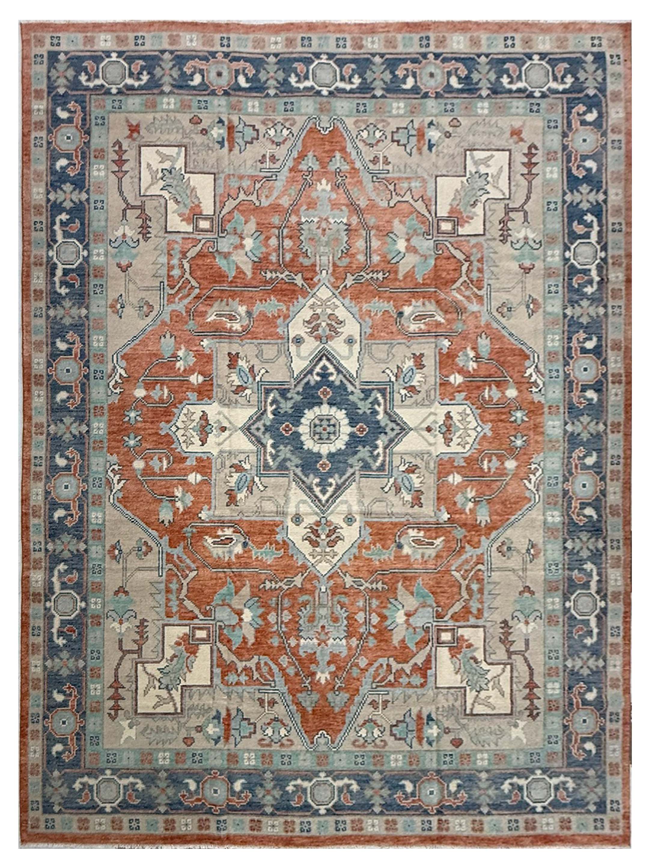 Ushak Hand Knotted Red 9x12