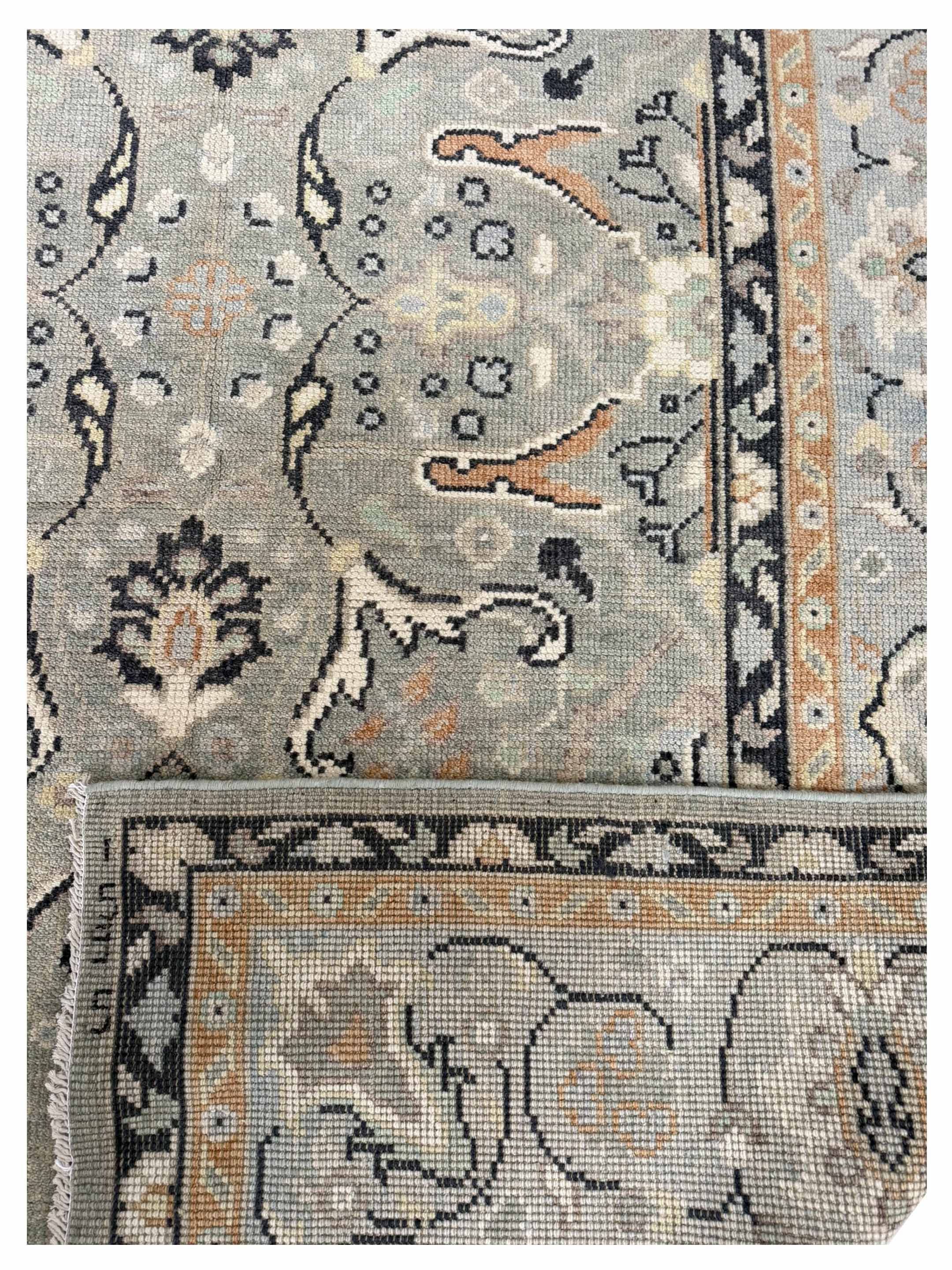 Ushak Hand Knotted Beige 10x14 - Image 3 of 3