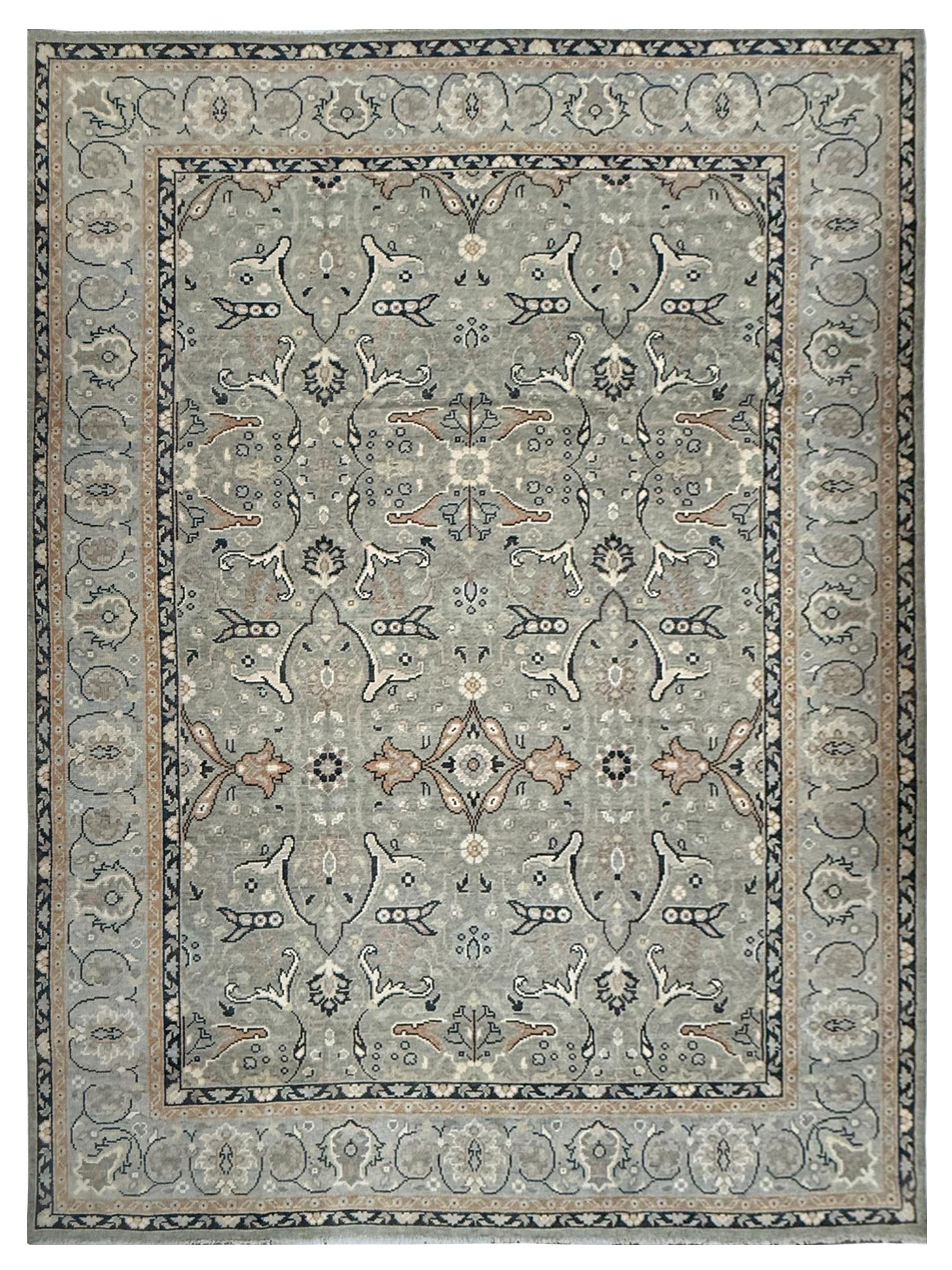 Ushak Hand Knotted Beige 10x14