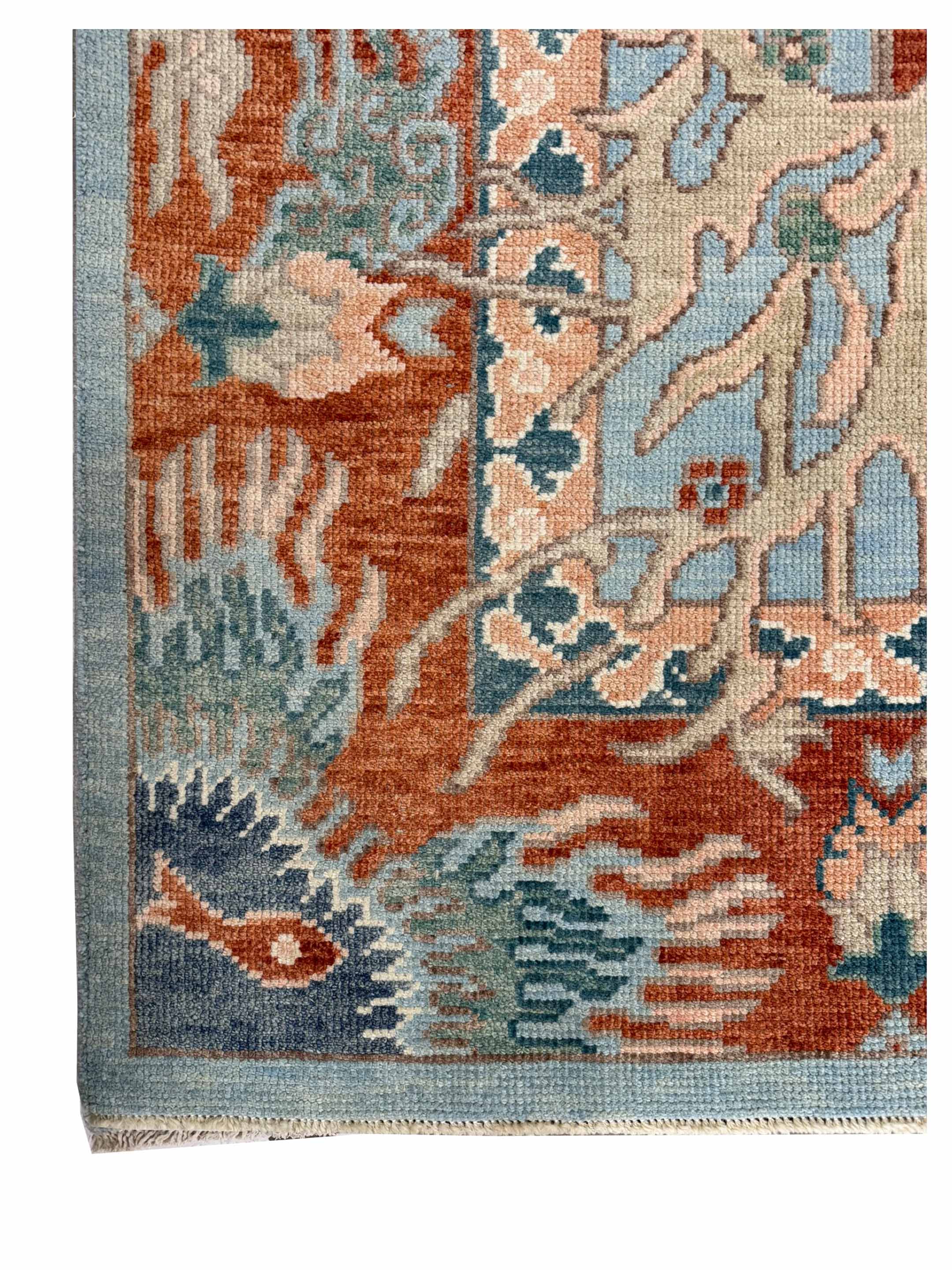 Ushak Hand Knotted Rest 10x14 - Image 2 of 3