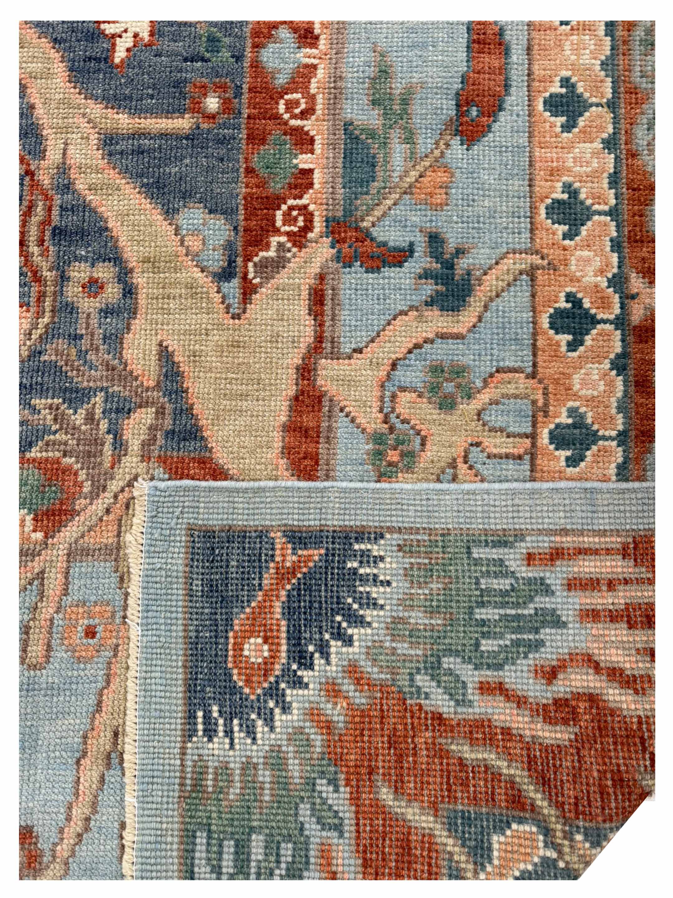 Ushak Hand Knotted Rest 10x14 - Image 3 of 3