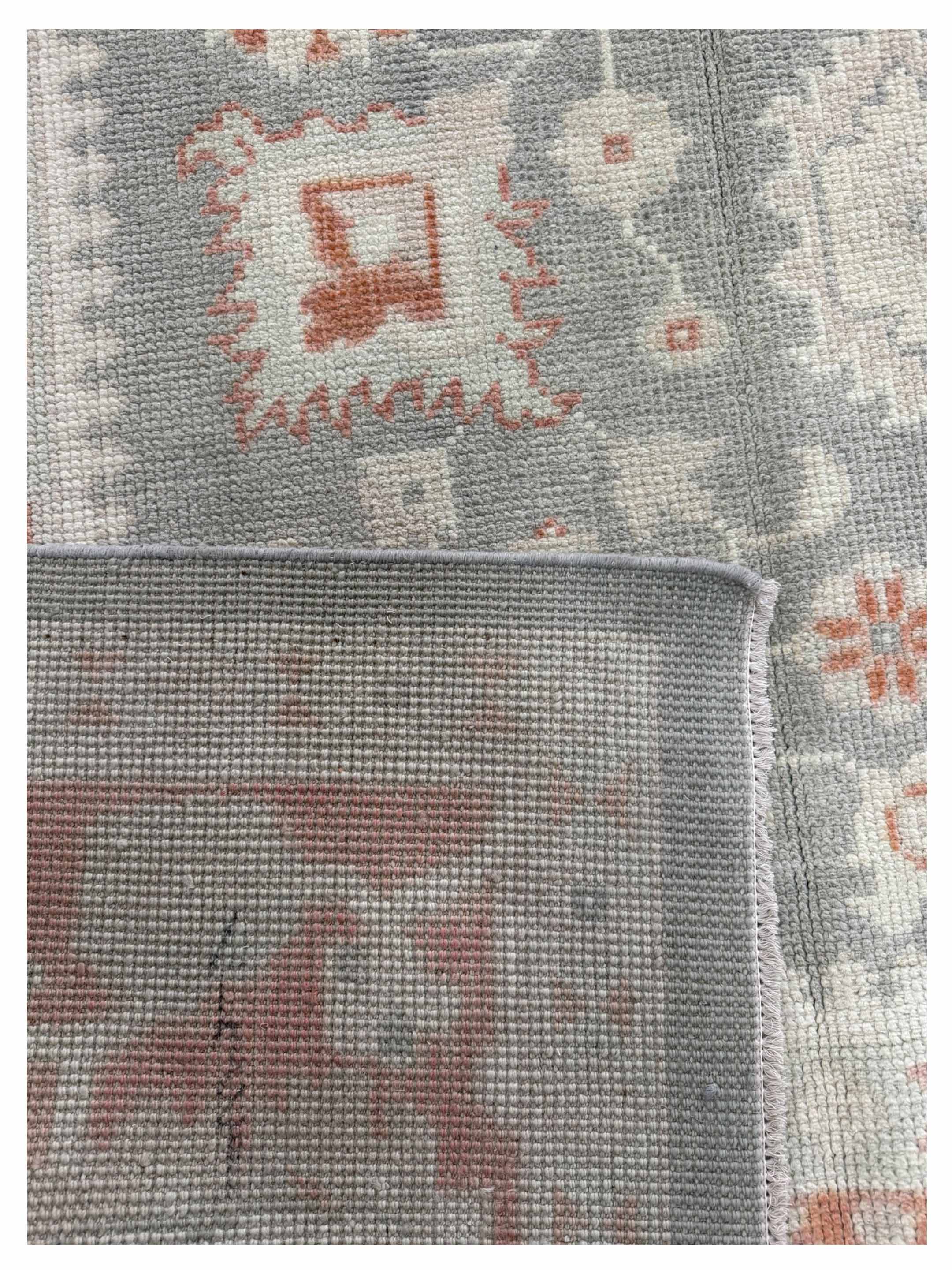 Ushak Hand Knotted Grey 10x14 - Image 3 of 3