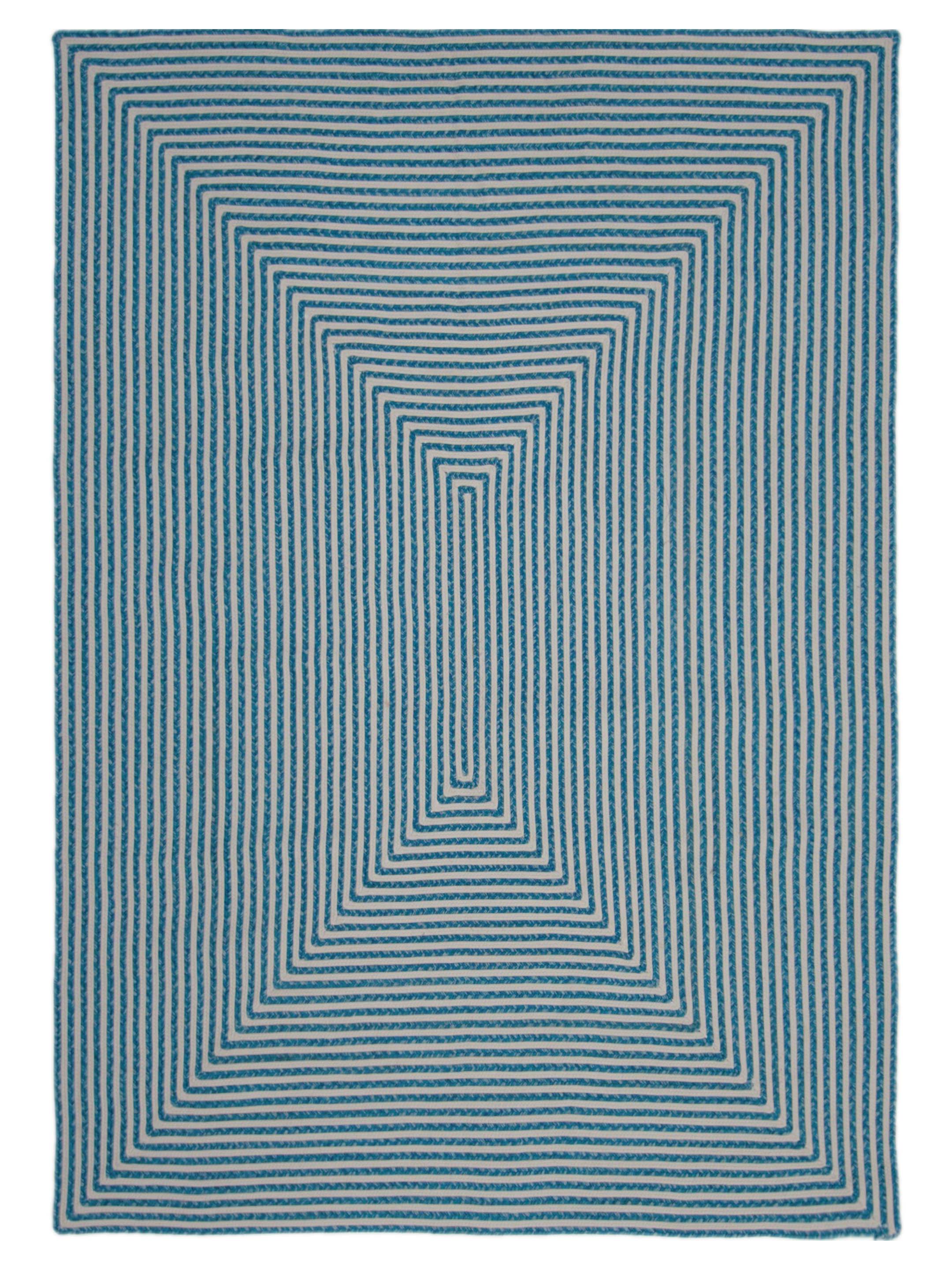 In-Out Hand Knotted Aqua 8x10