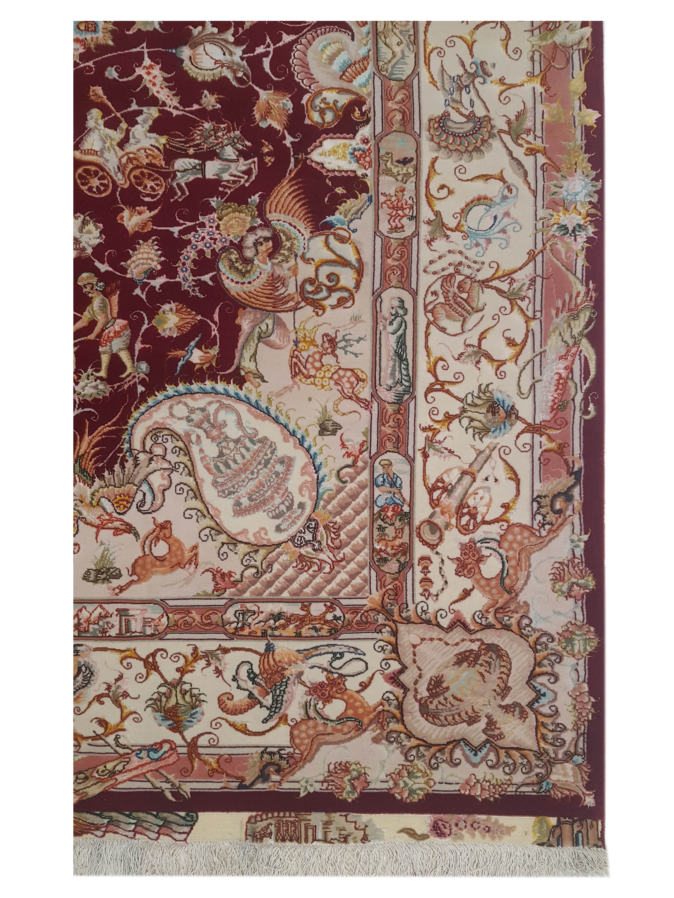 Tabriz Hand Knotted Brown 7x10 - Image 3 of 7