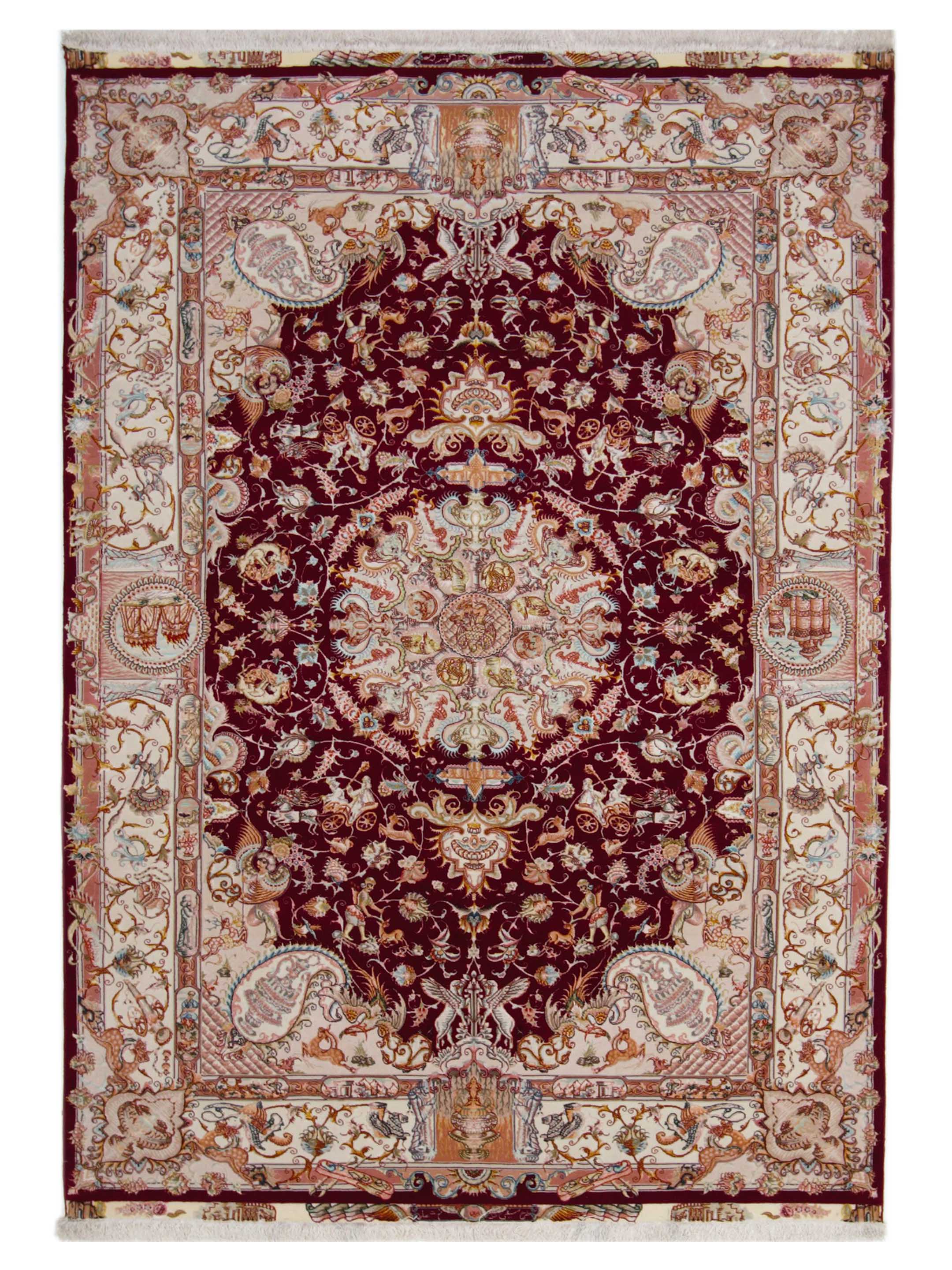 Tabriz Hand Knotted Brown 7x10