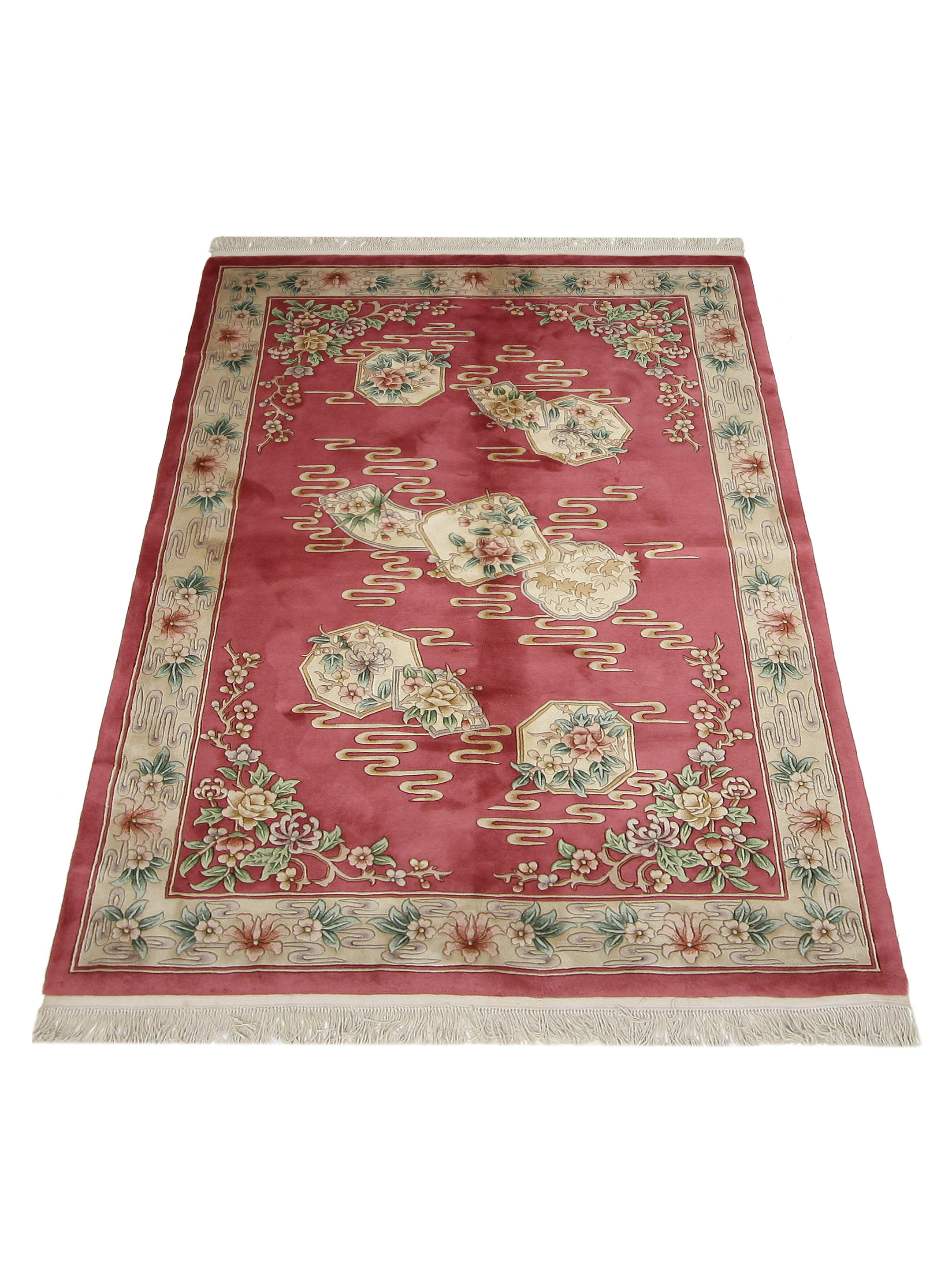 Chinese Hand Knotted Pink 6x9 - Image 2 of 5