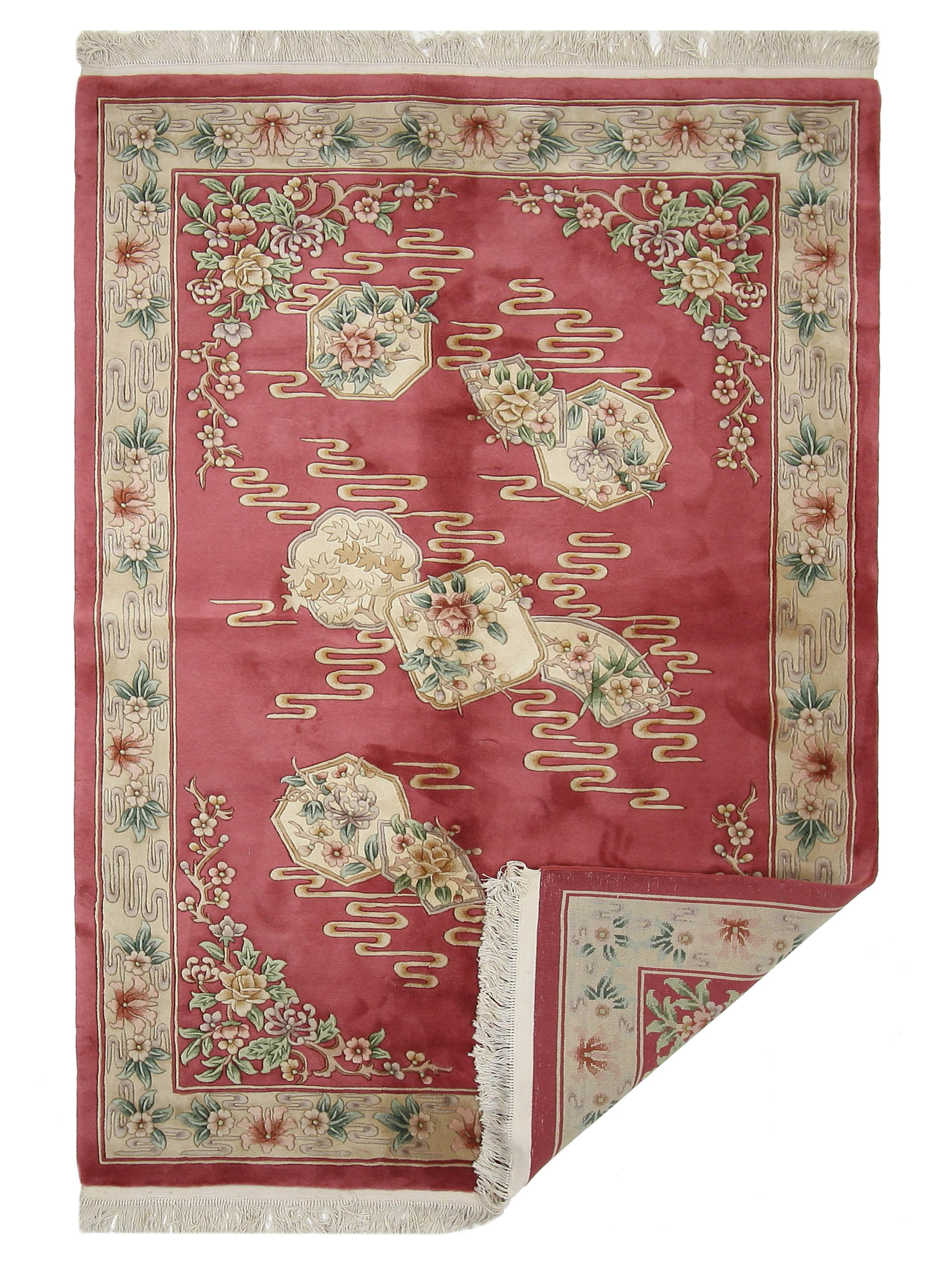 Chinese Hand Knotted Pink 6x9 - Image 5 of 5