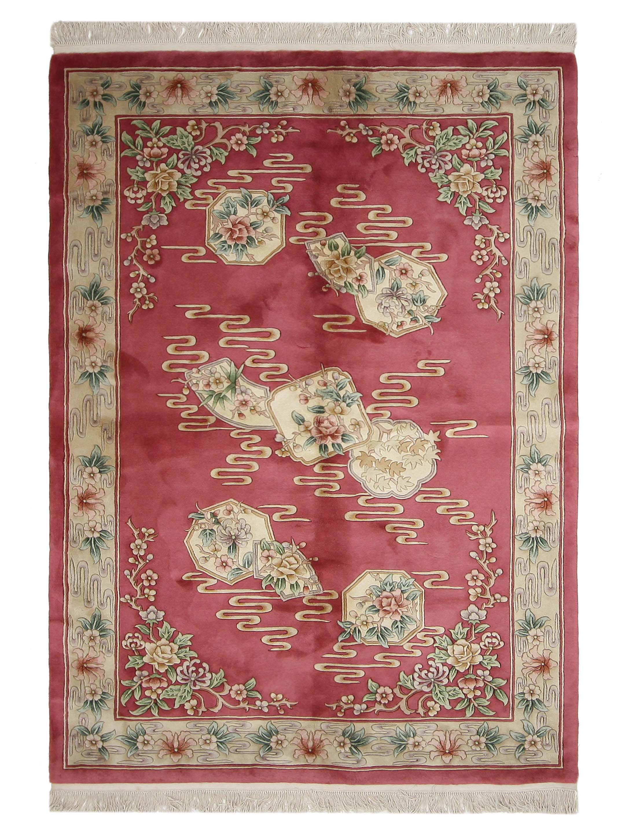 Chinese Hand Knotted Pink 6x9