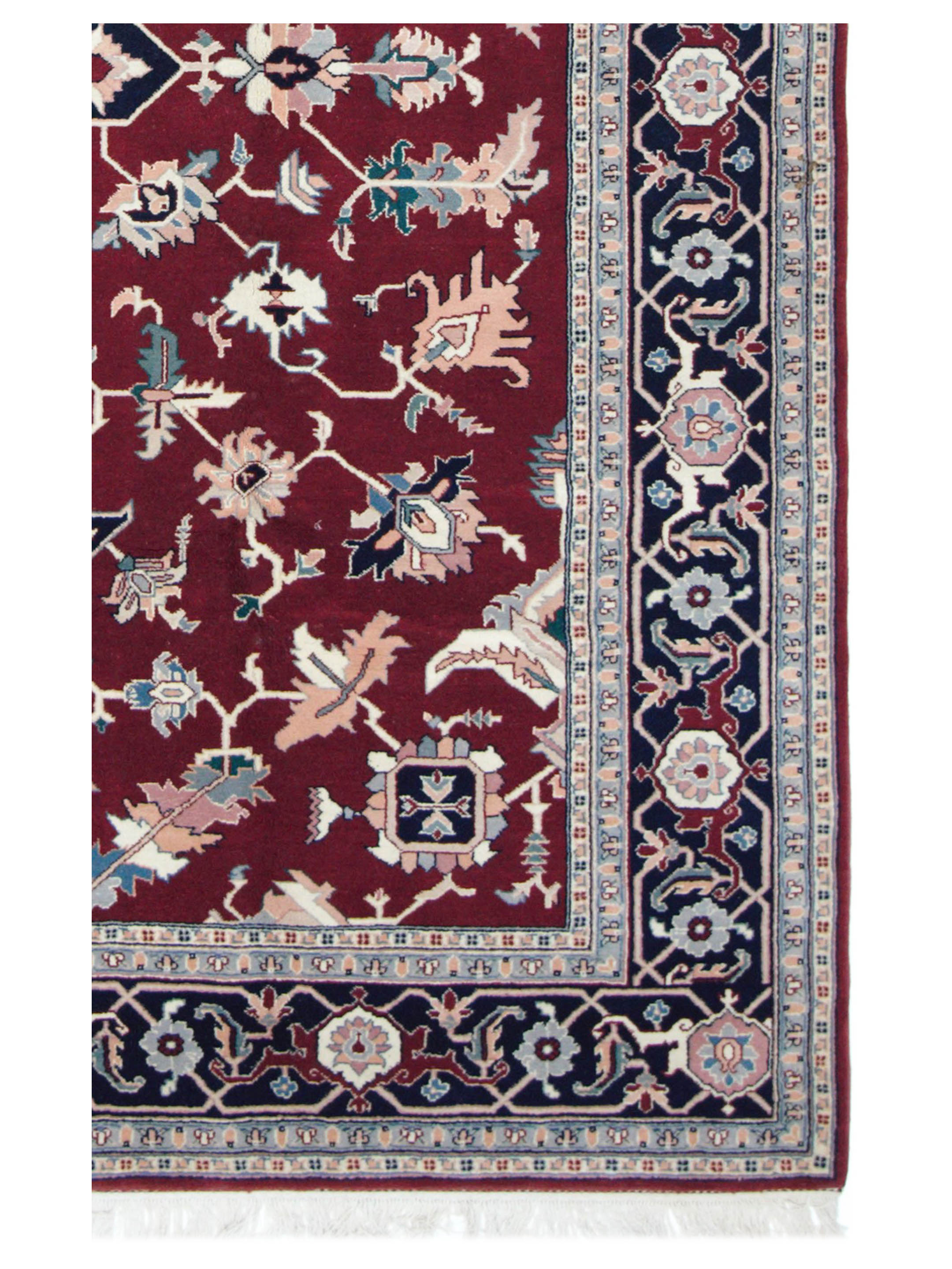 Heriz-In Hand Knotted Burgundy 9x12 - Image 3 of 5
