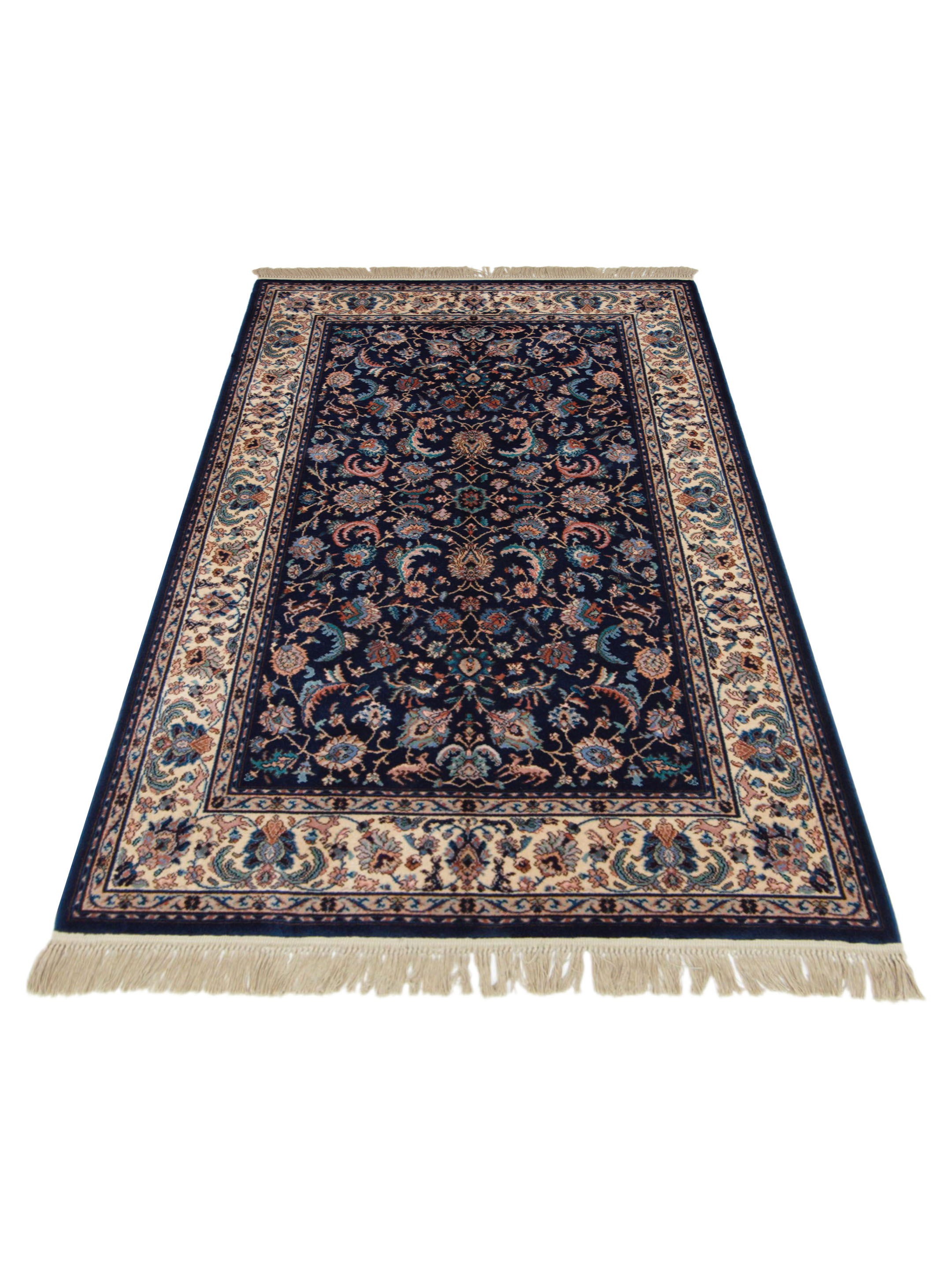 Tabriz Hand Knotted Navy 6x9 - Image 2 of 5