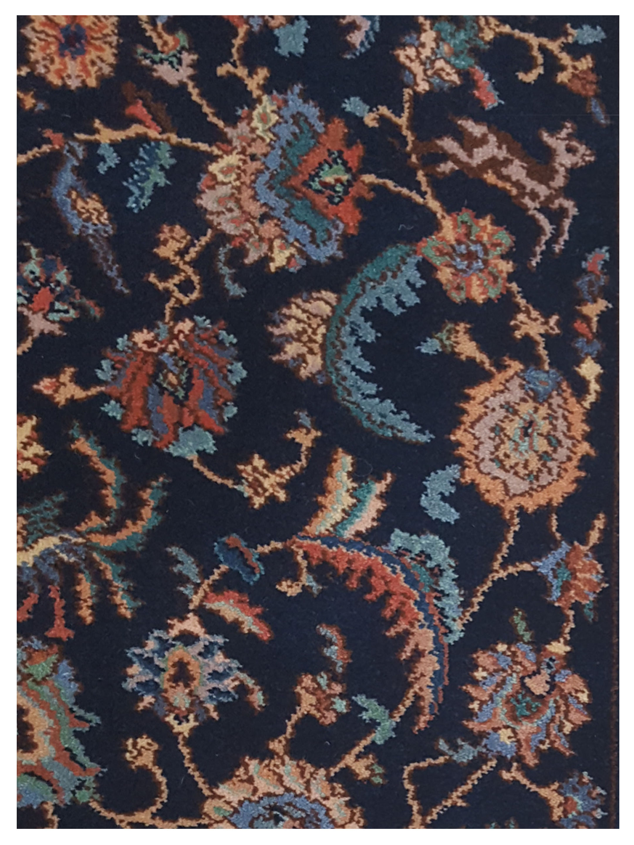 Tabriz Hand Knotted Navy 6x9 - Image 3 of 5