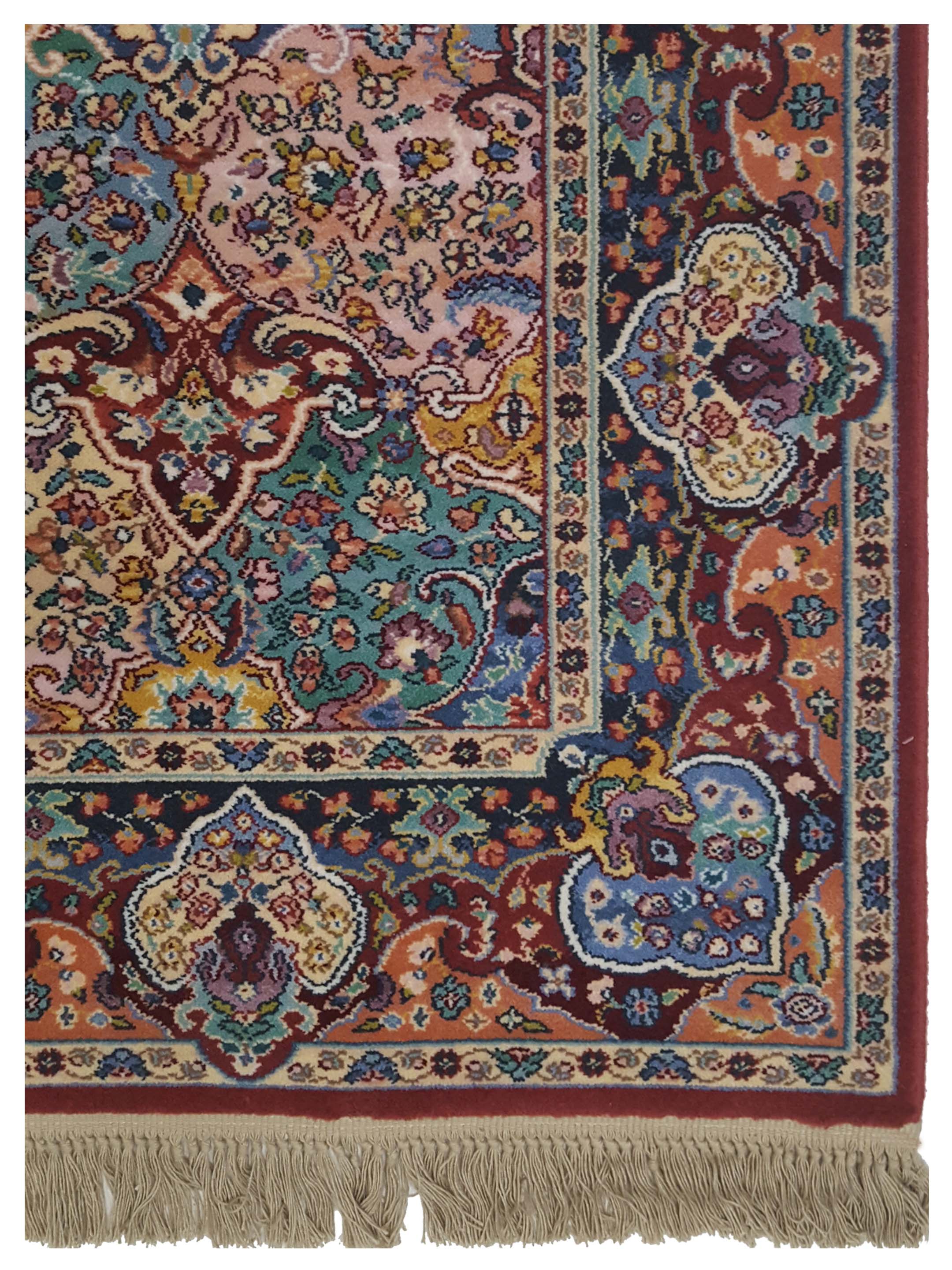 Persian Panel Power Loom Burgundy 6x9 - Image 4 of 5