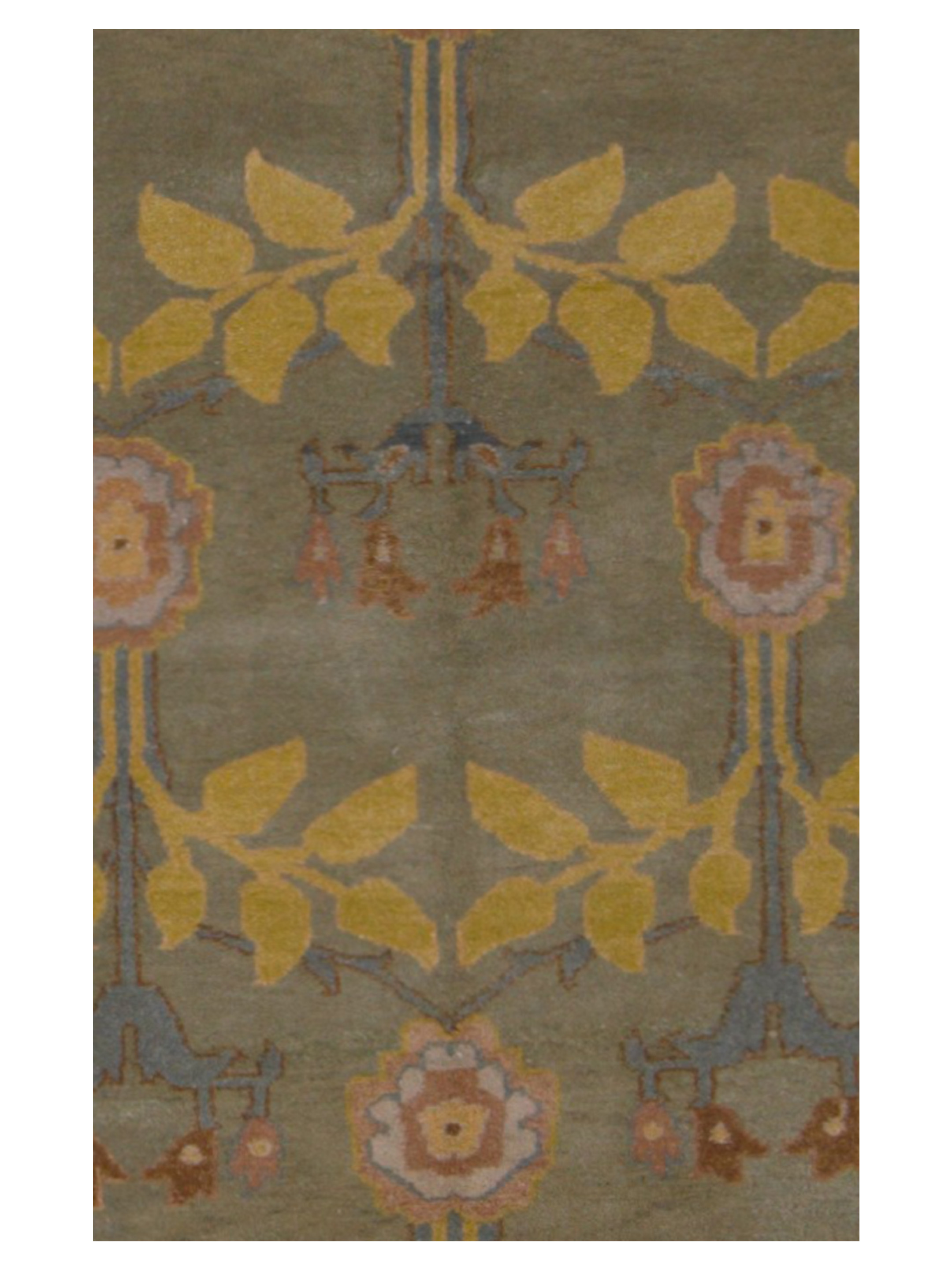 Tibetan Hand Knotted Olive 6x9 - Image 4 of 5