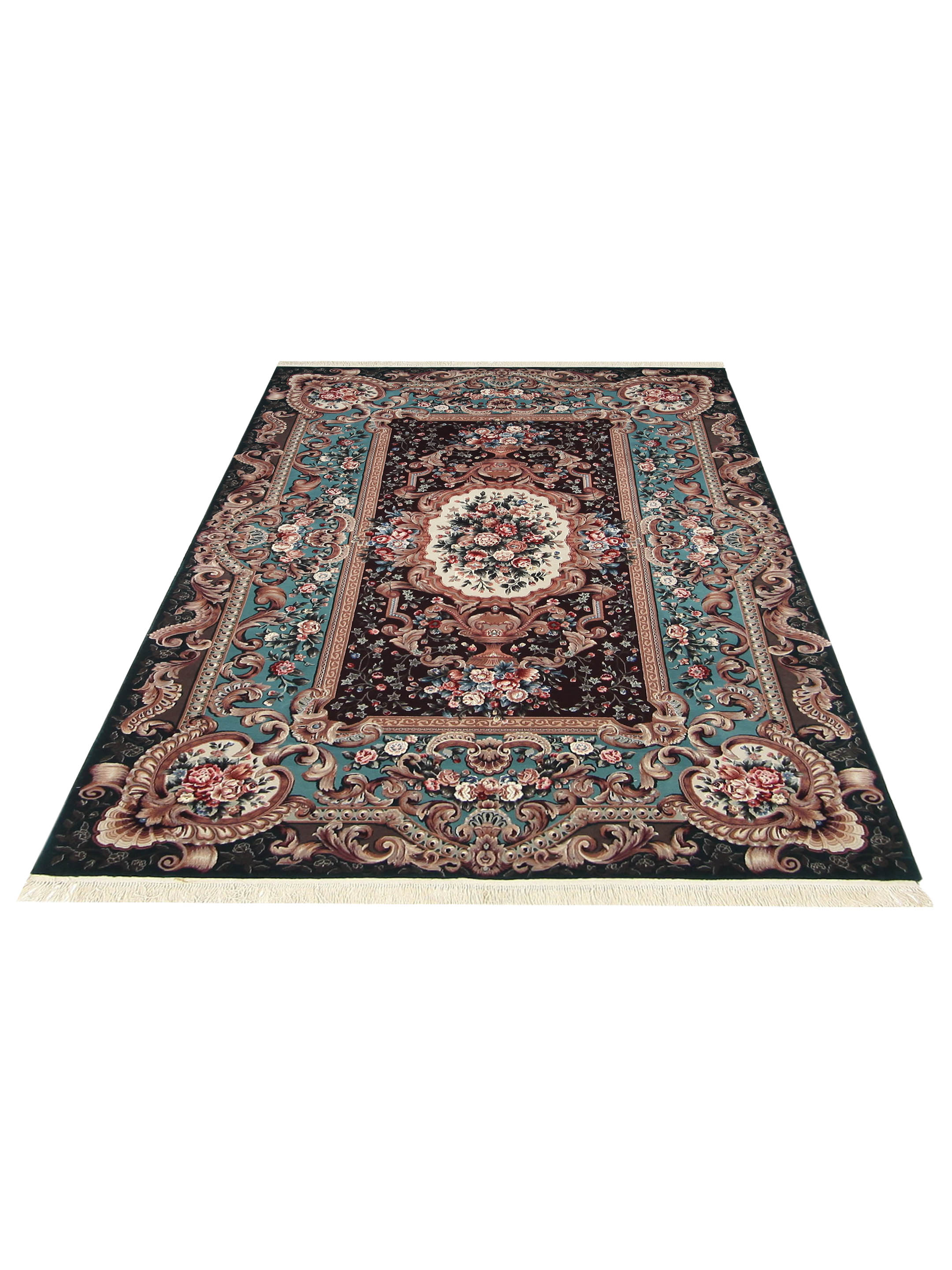 Aubusson Hand Knotted Burgundy 6x9 - Image 2 of 6