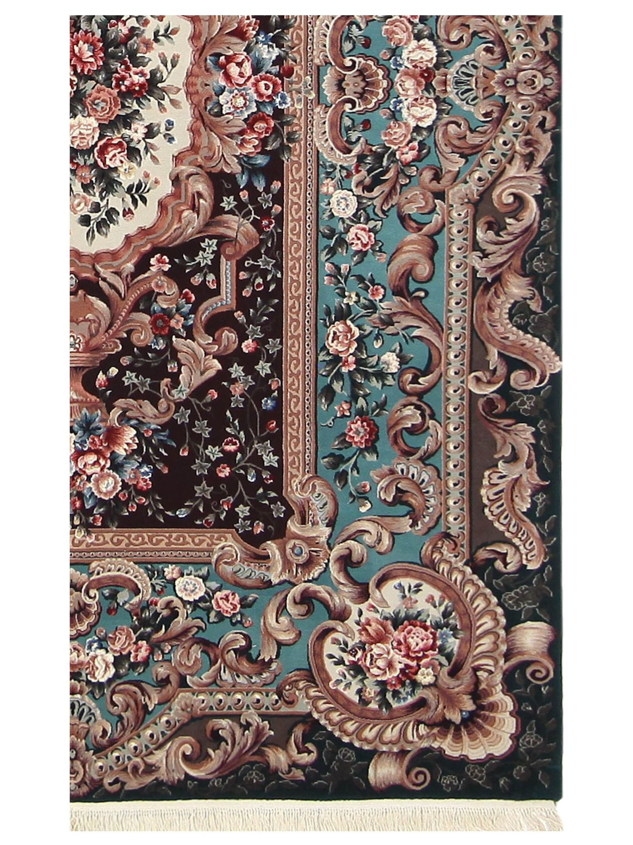 Aubusson Hand Knotted Burgundy 6x9 - Image 4 of 6
