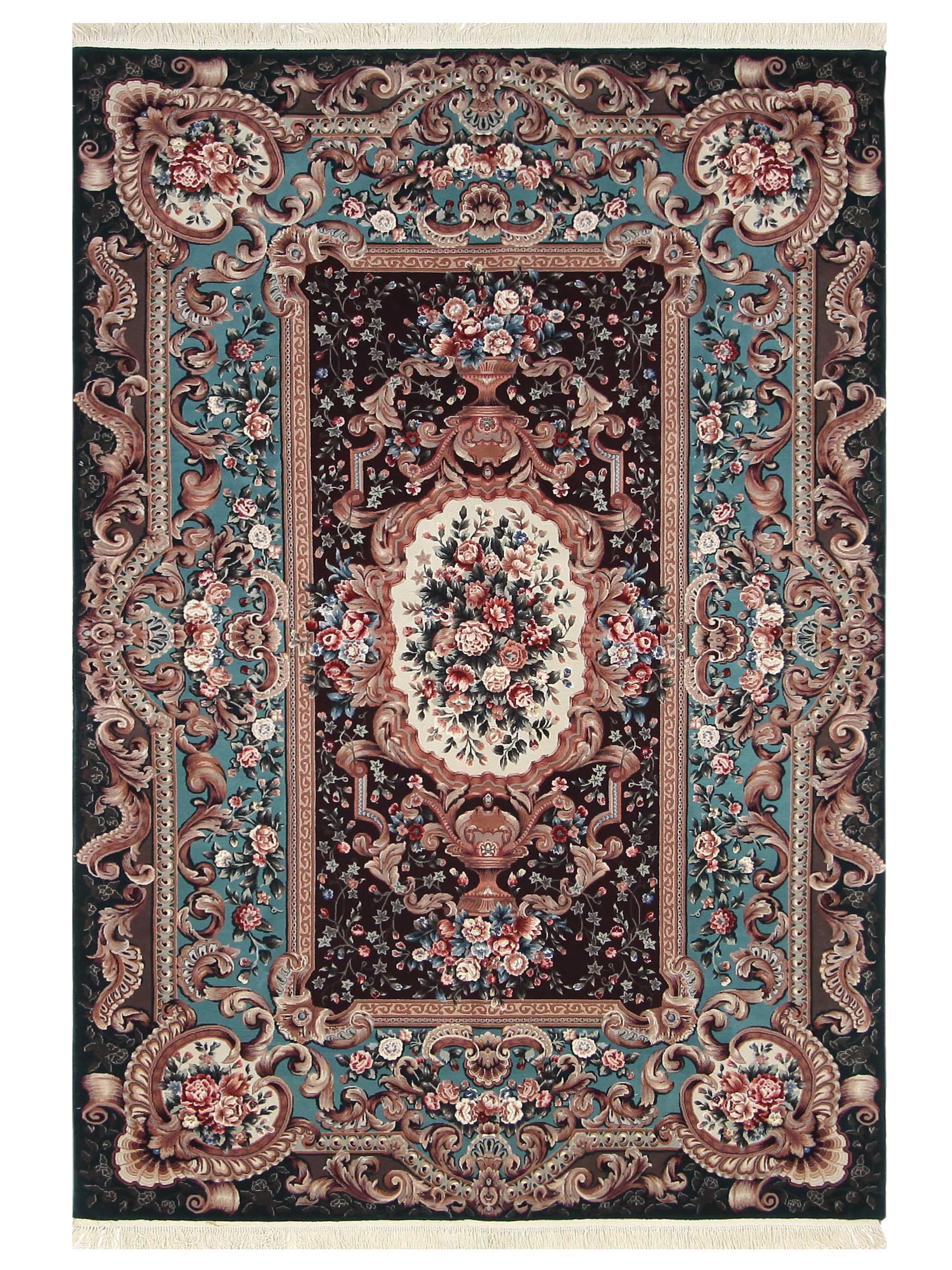 Aubusson Hand Knotted Burgundy 6x9