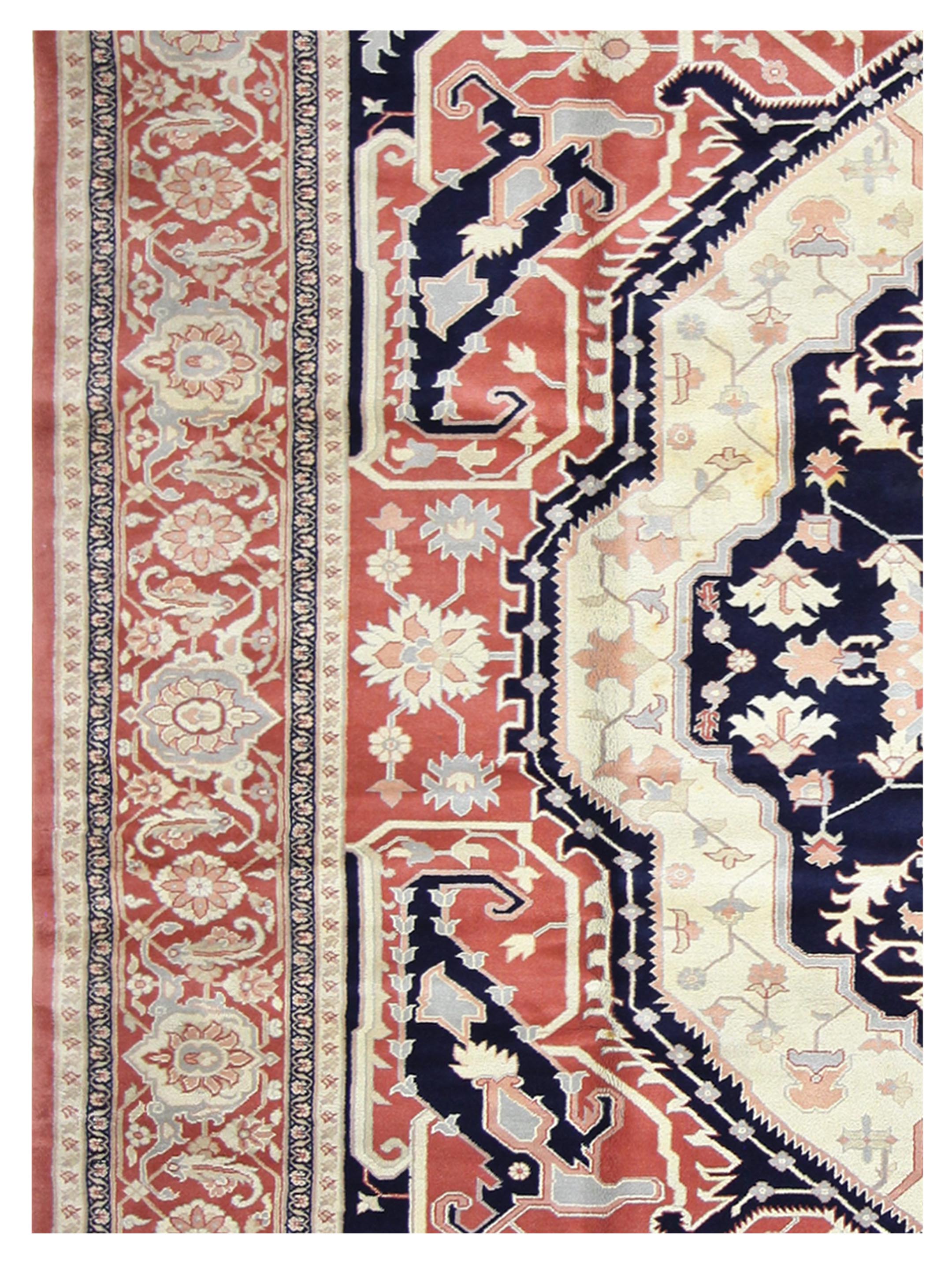 Heriz-Rm Hand Knotted Navy 12x18 - Image 4 of 5