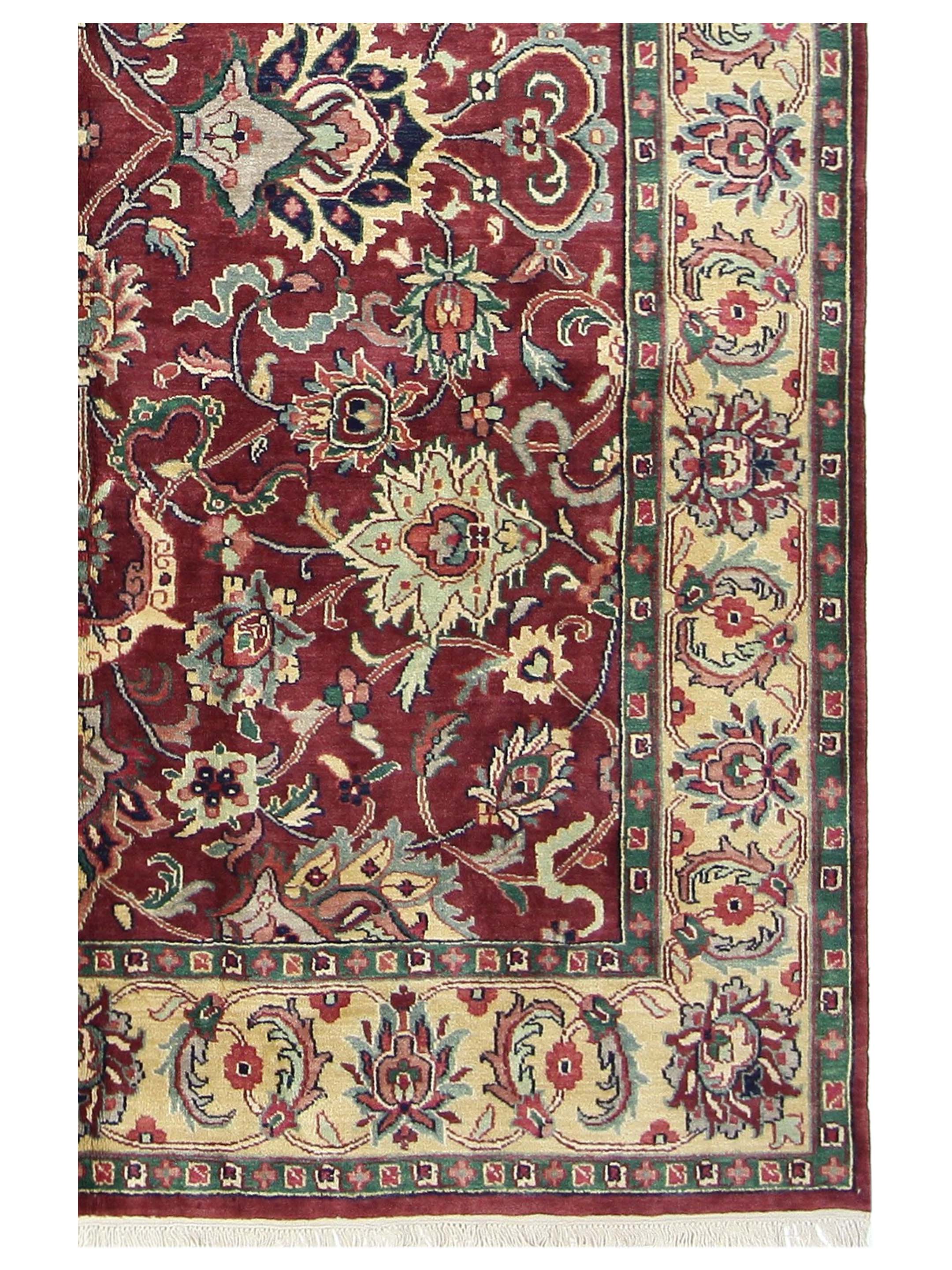 Agra Hand Knotted Burgundy 8x10 - Image 4 of 6