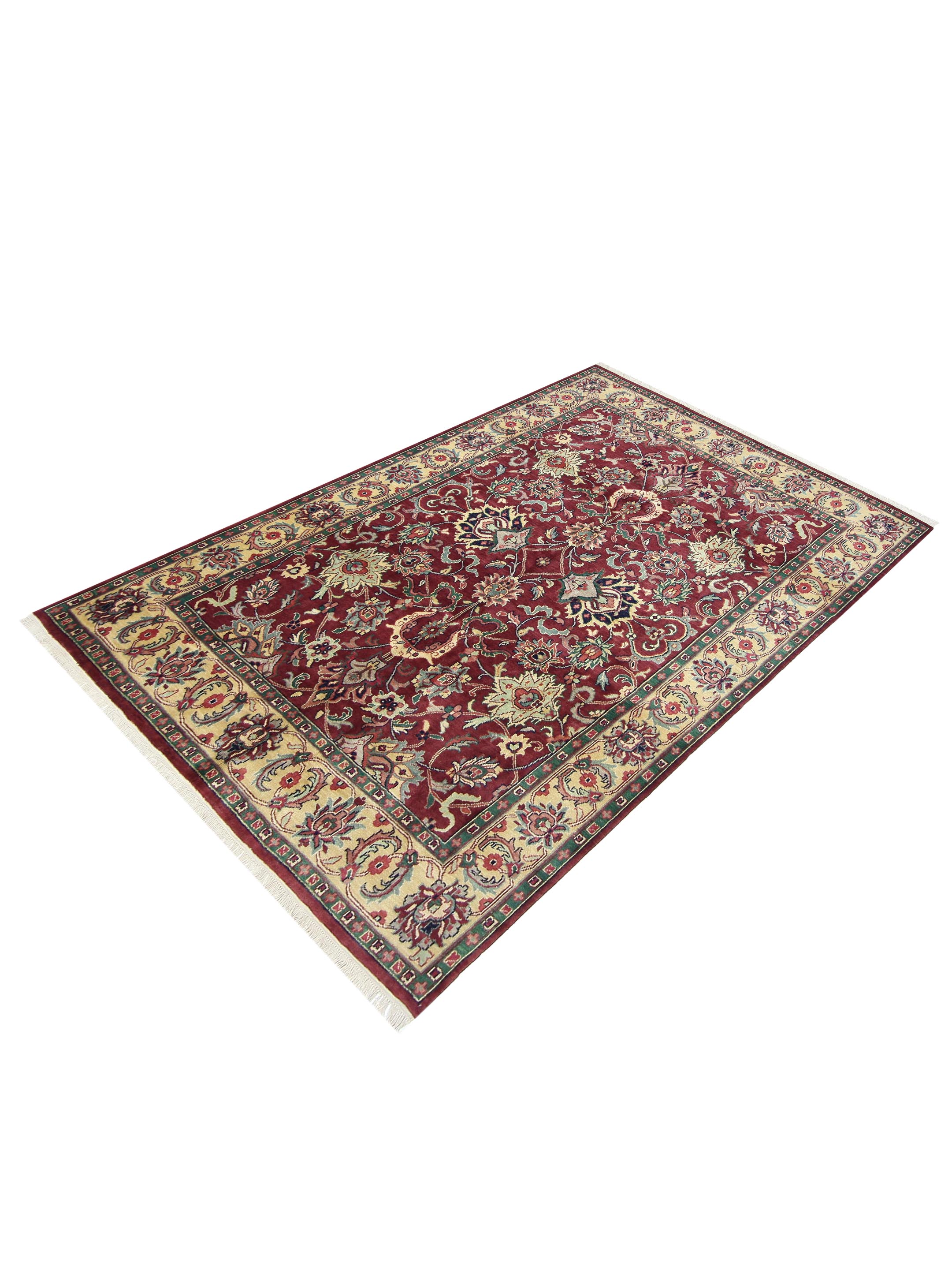 Agra Hand Knotted Burgundy 8x10 - Image 5 of 6