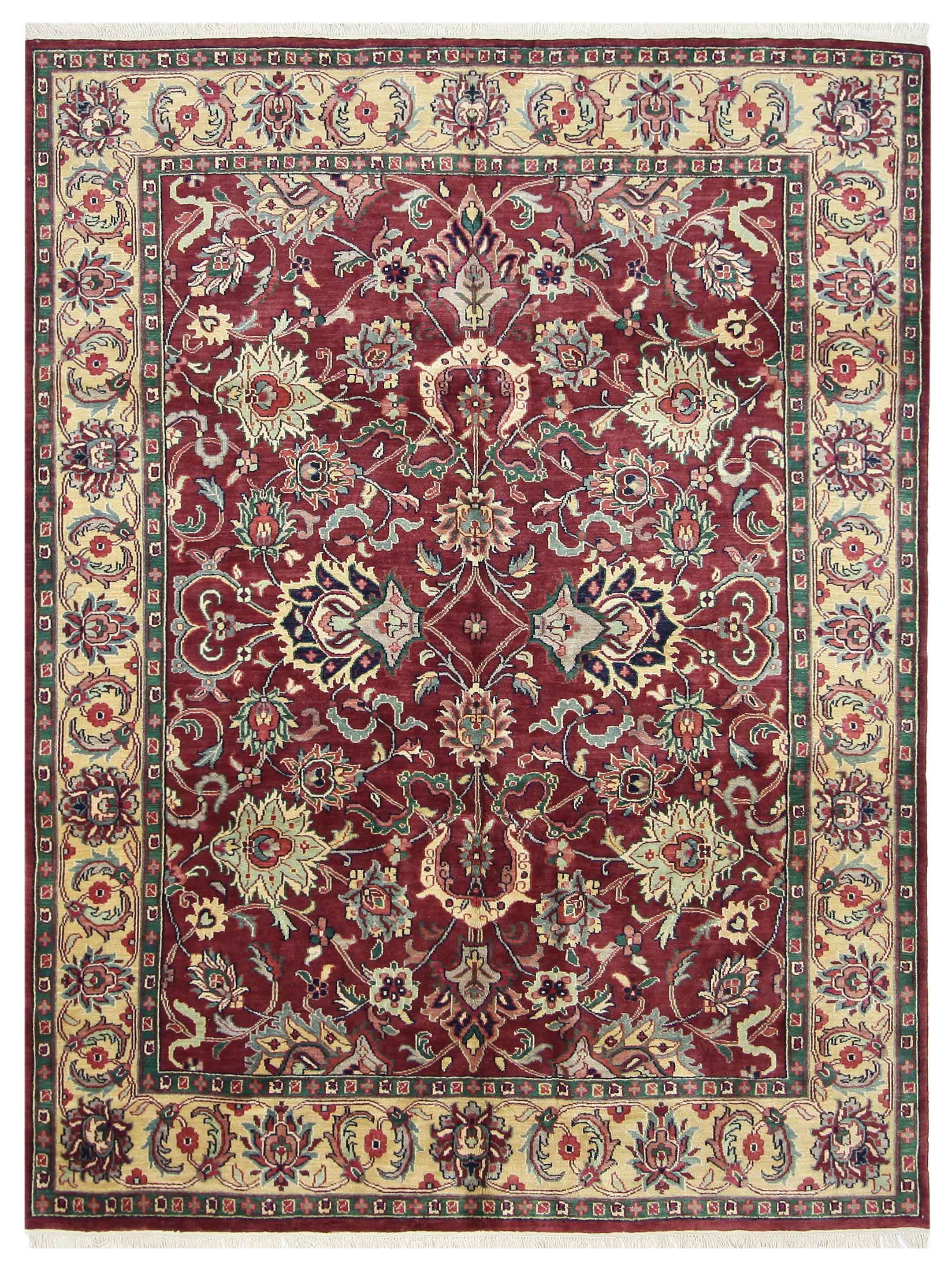 Agra Hand Knotted Burgundy 8x10