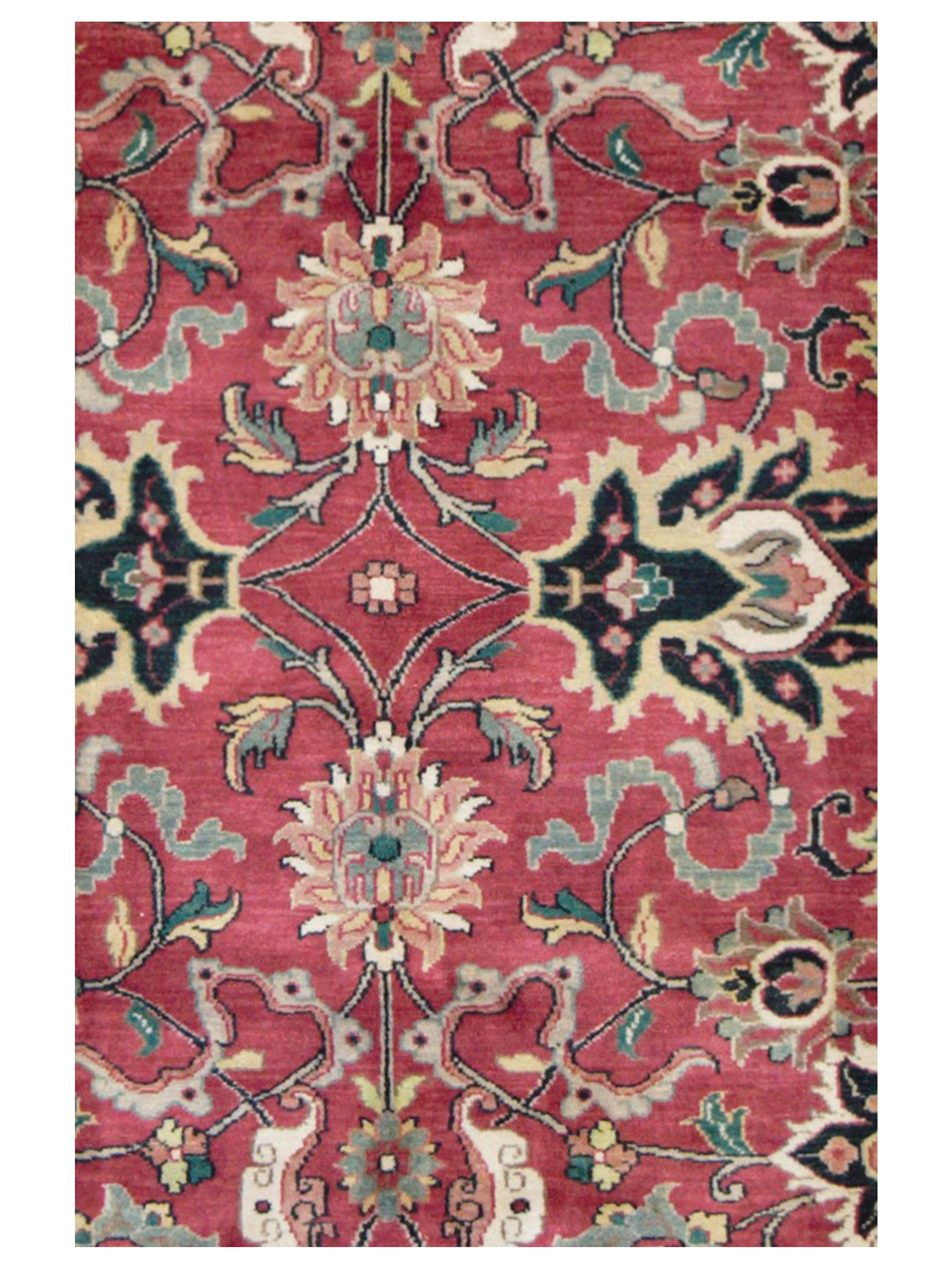 Agra Hand Knotted Burgundy 9x12 - Image 4 of 5