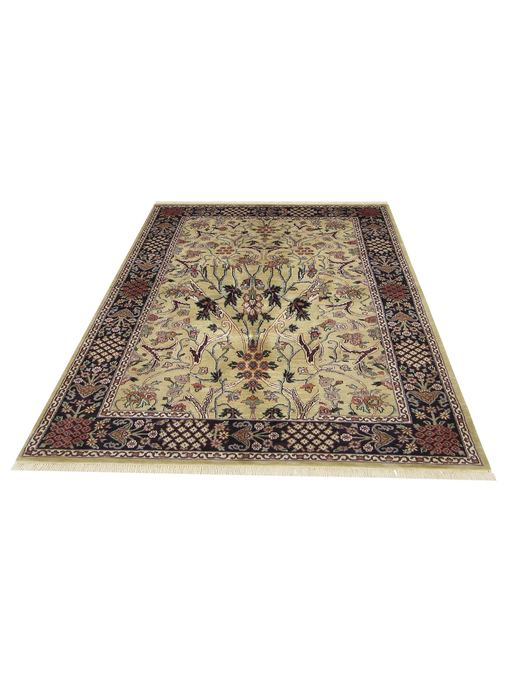 Indo-Persian Hand Knotted Gold 6x9 - Image 2 of 6