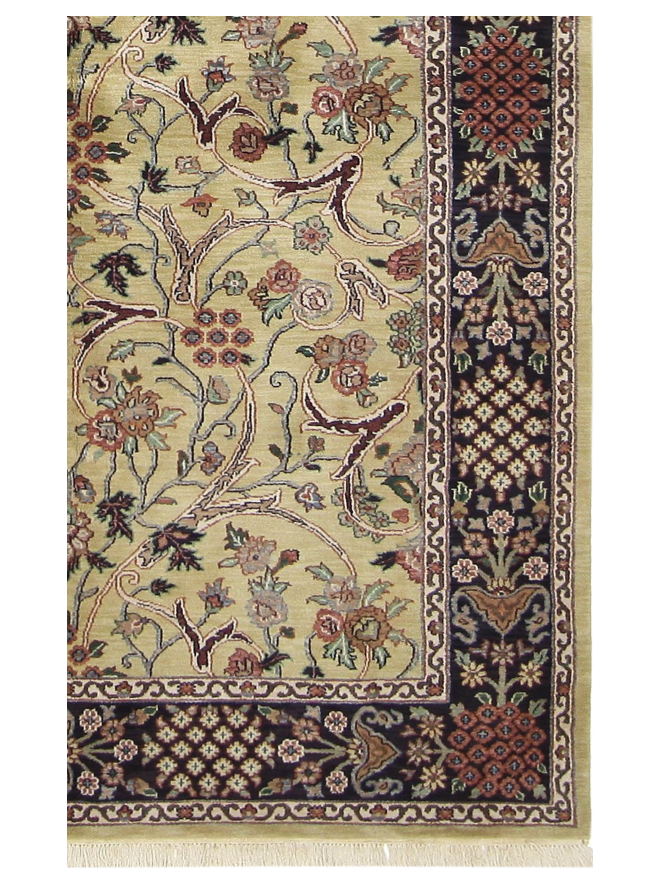 Indo-Persian Hand Knotted Gold 6x9 - Image 4 of 6