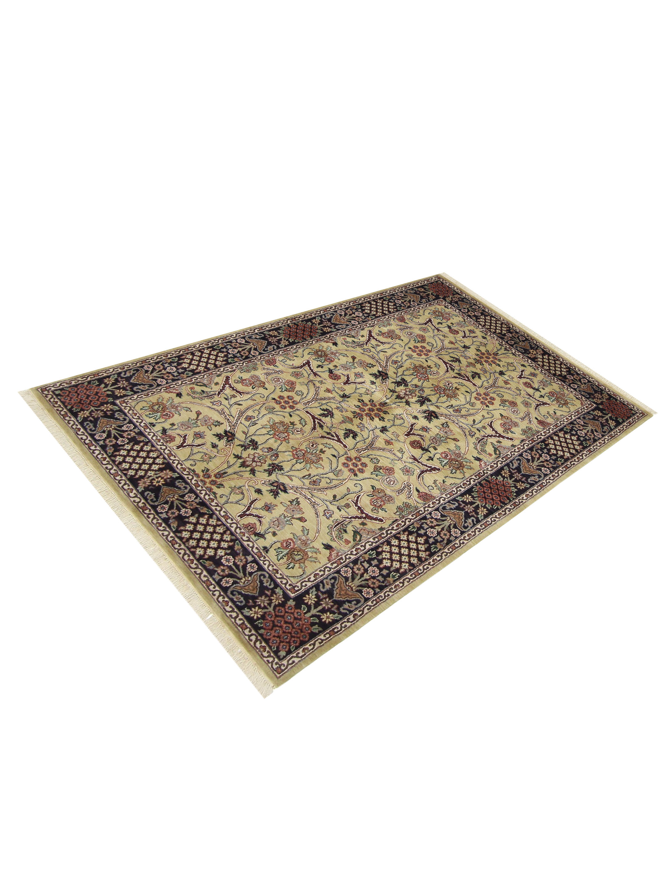 Indo-Persian Hand Knotted Gold 6x9 - Image 5 of 6