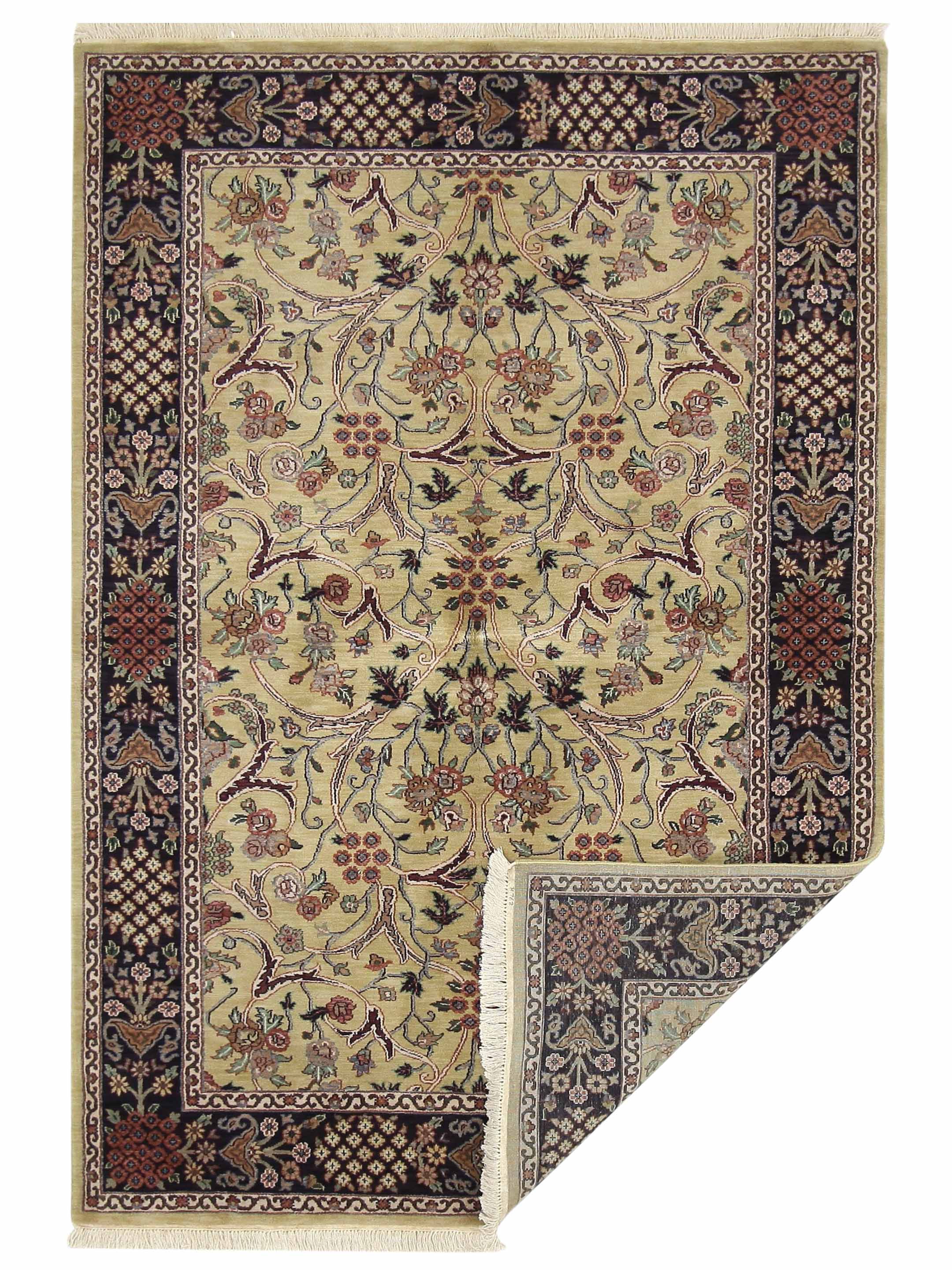 Indo-Persian Hand Knotted Gold 6x9 - Image 6 of 6