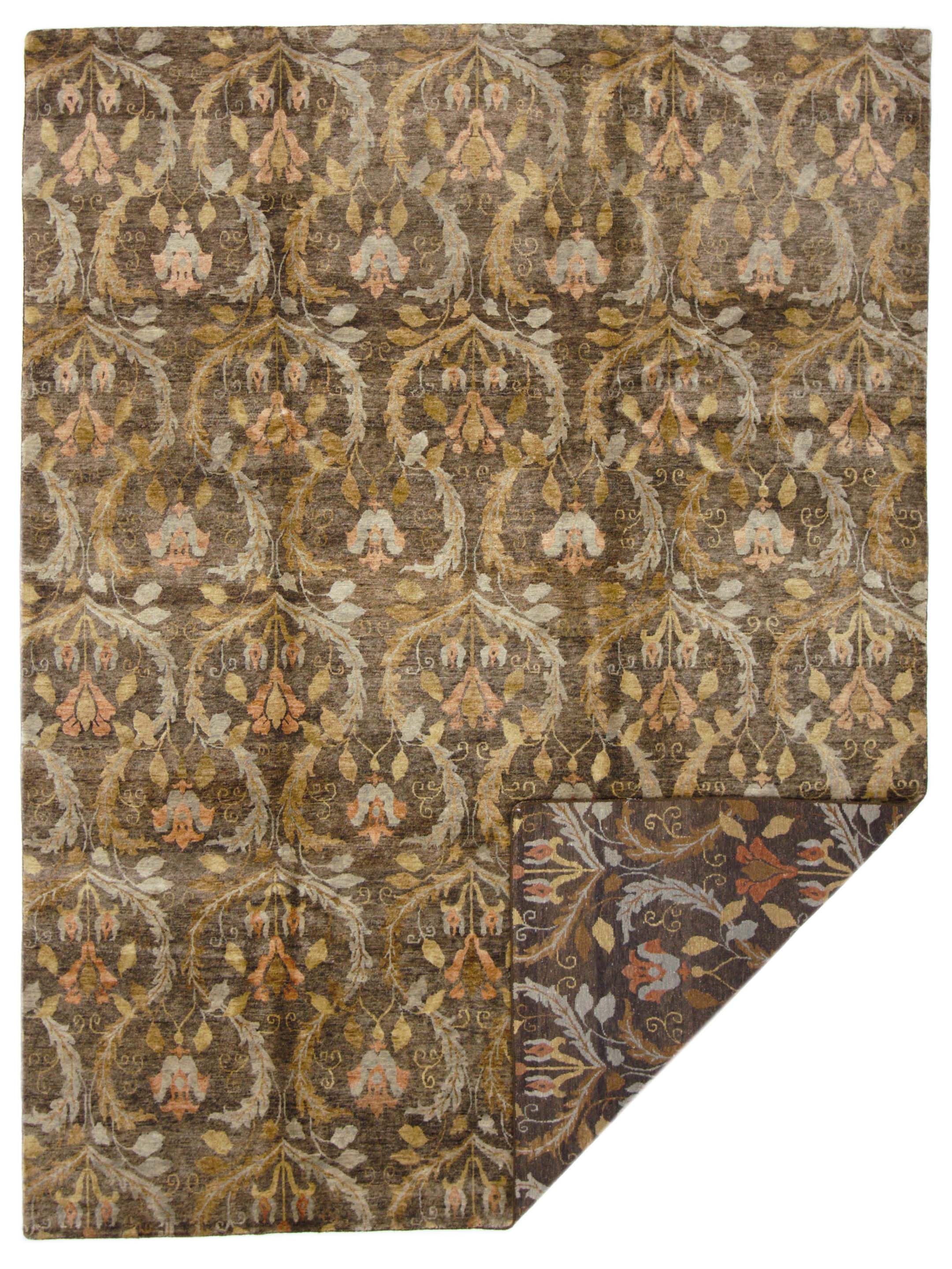 Derbyshire Hand Knotted Brown 9x12 - Image 5 of 5