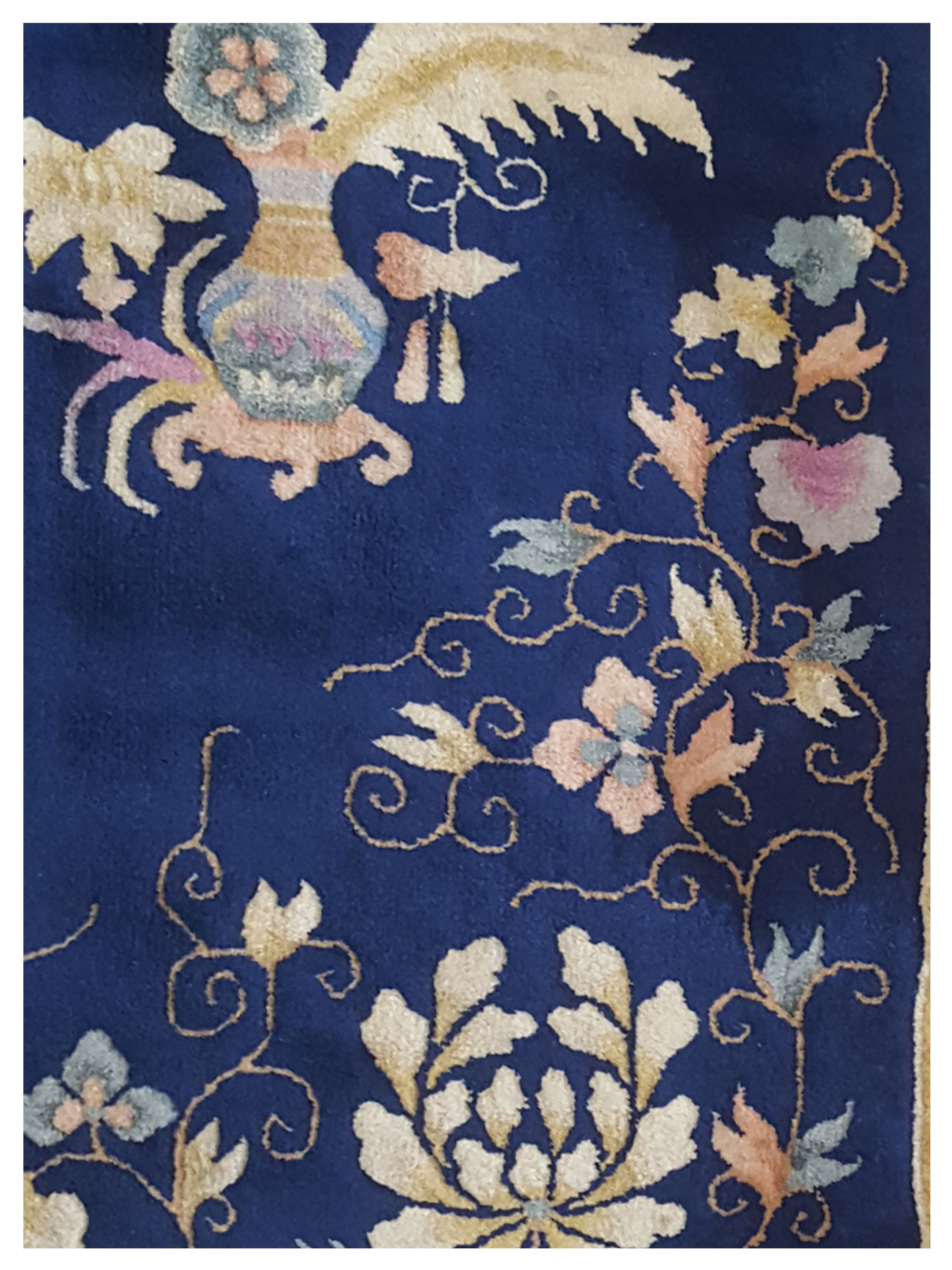 Peking Hand Knotted Blue 9x12 - Image 3 of 5