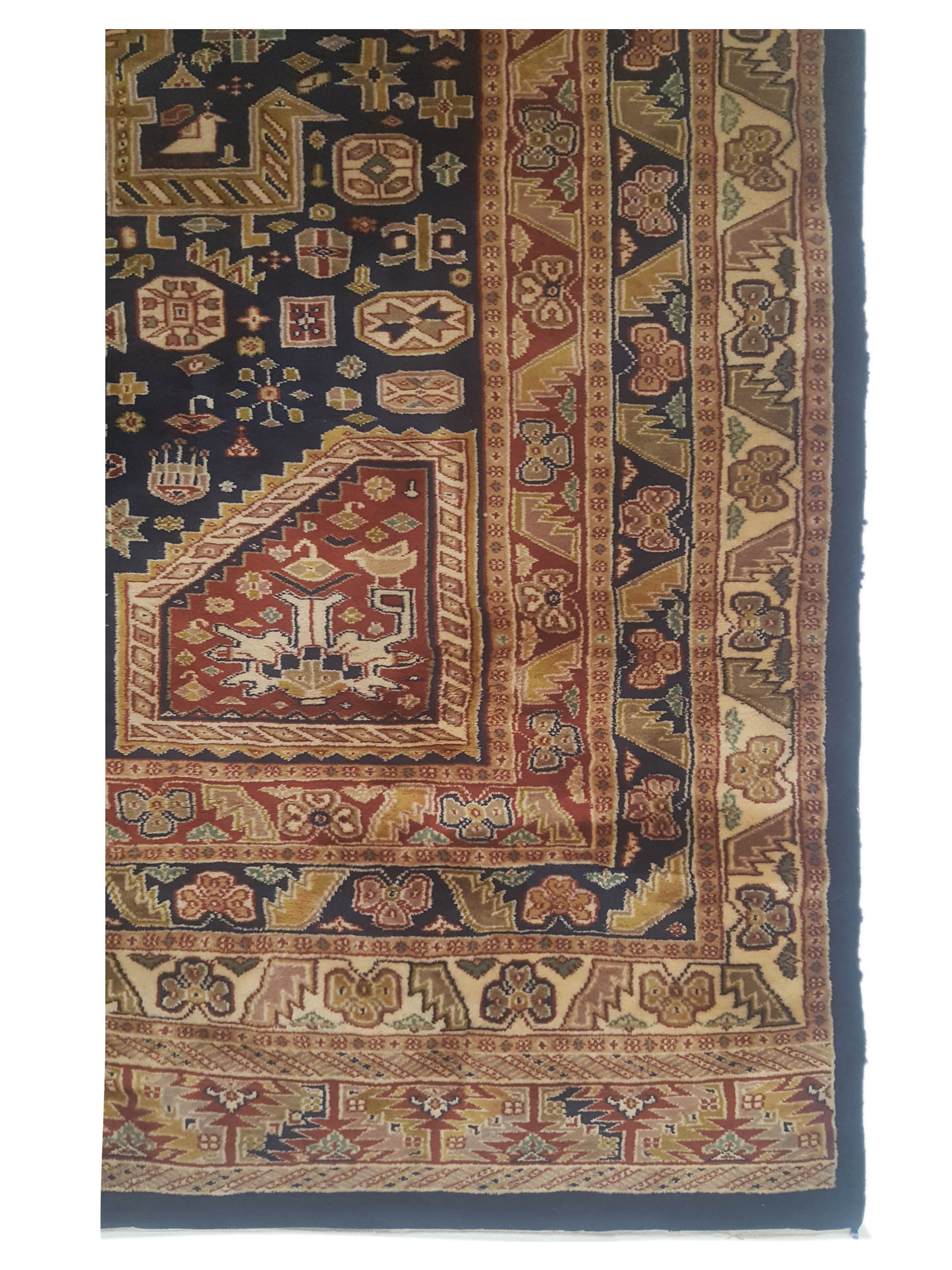 Kazak Hand Knotted Navy 8x11 - Image 3 of 5