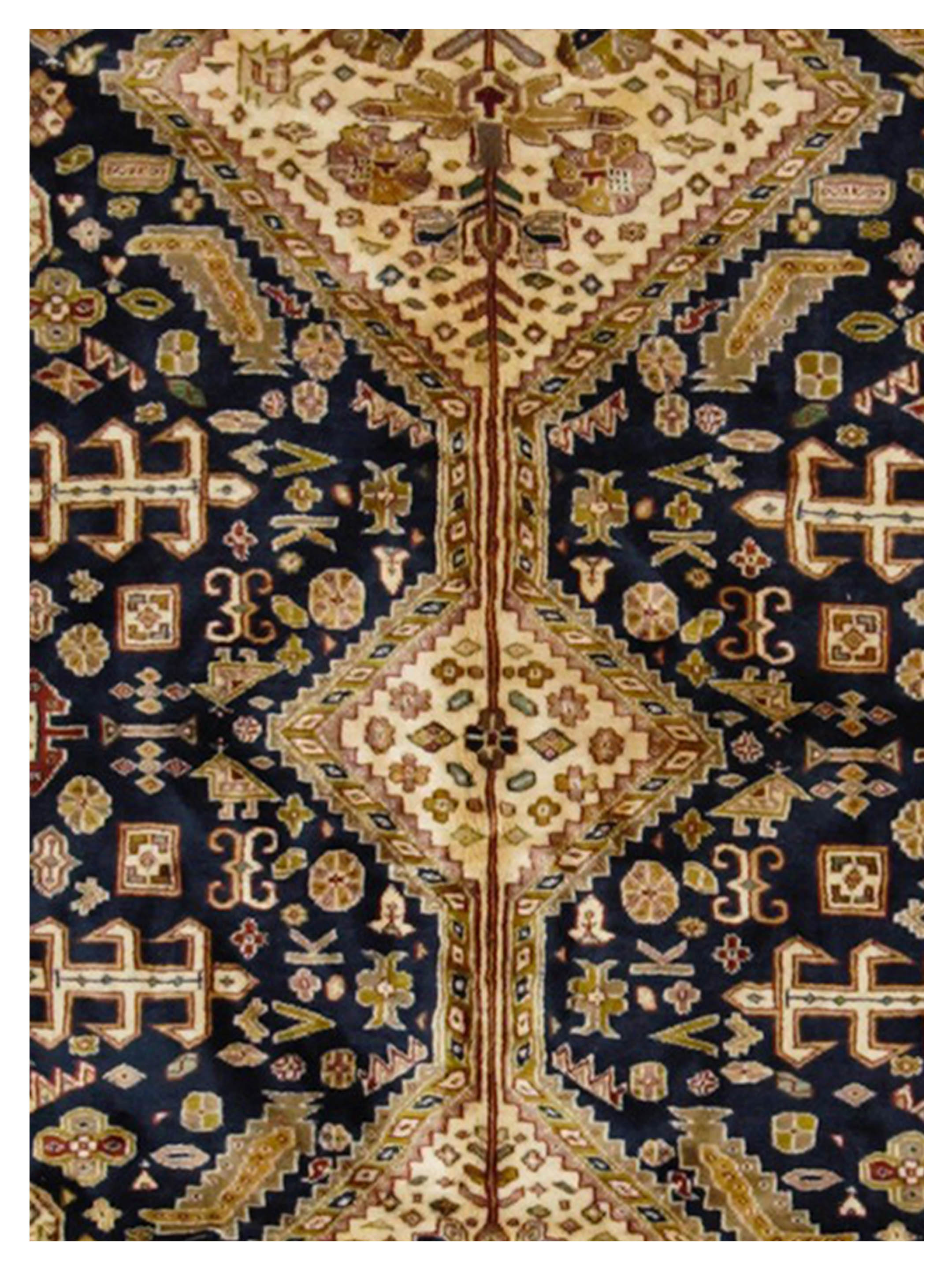 Kazak Hand Knotted Navy 8x11 - Image 4 of 5