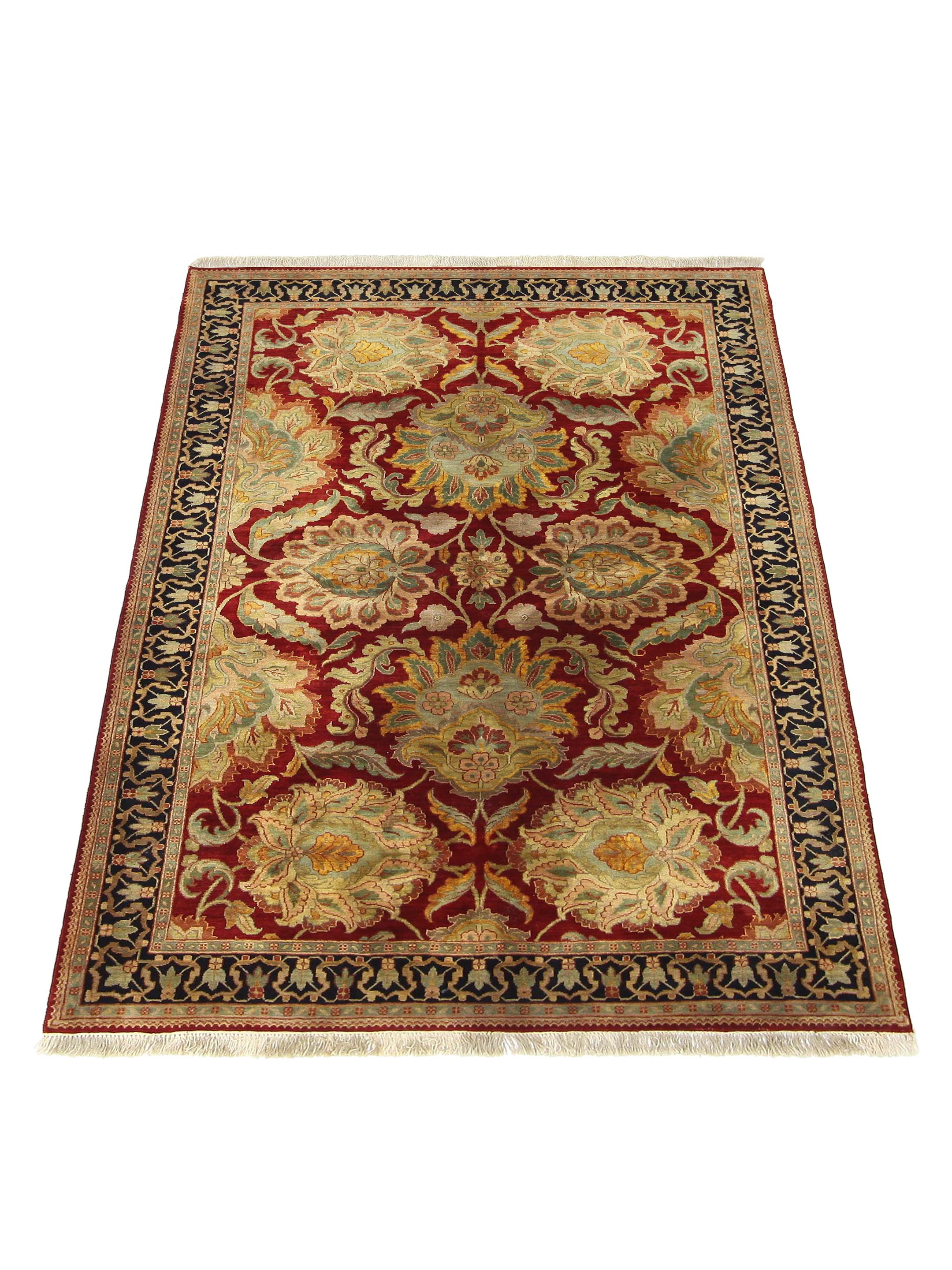 Agra Hand Knotted Red 6x9 - Image 2 of 5