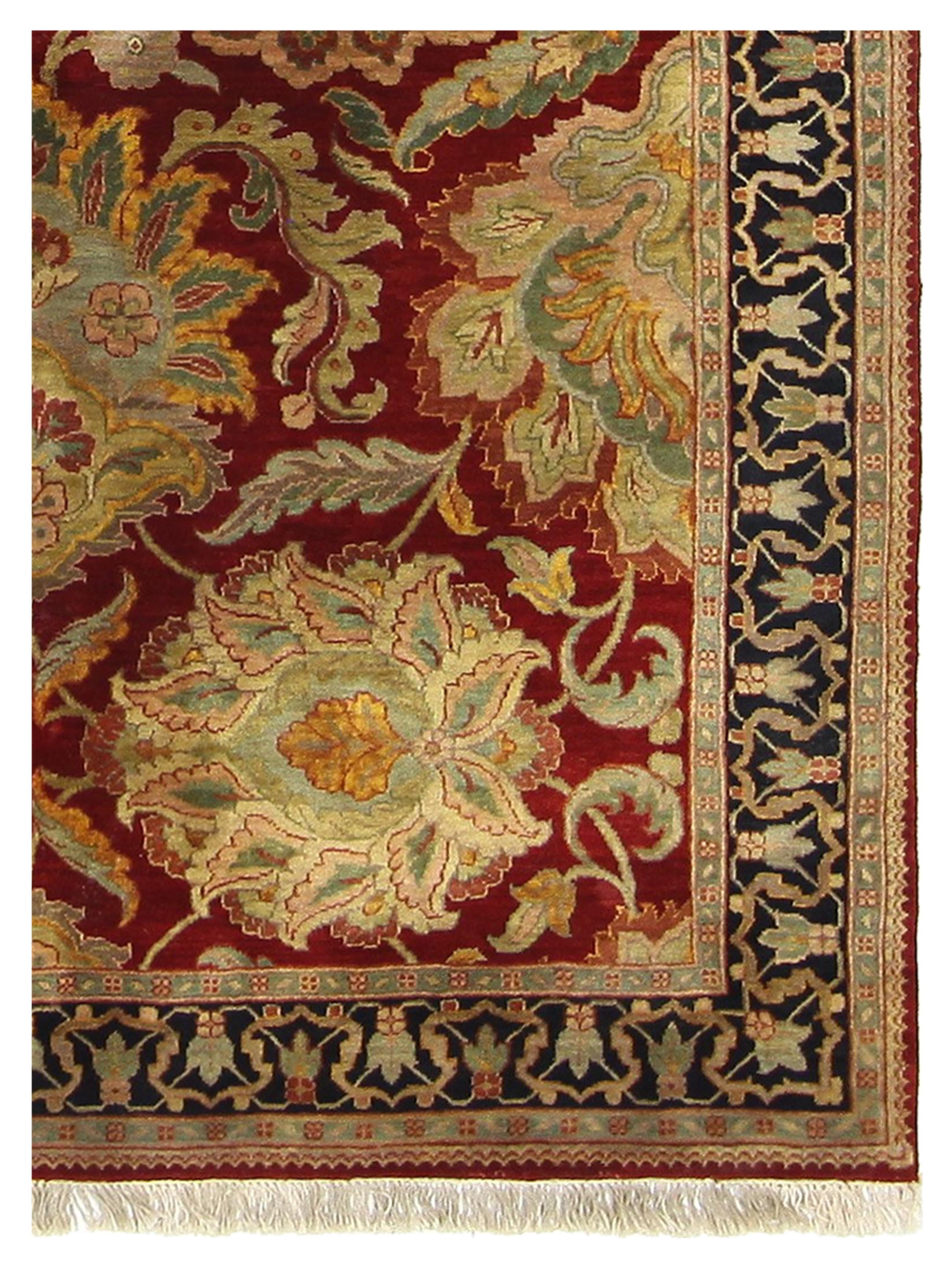 Agra Hand Knotted Red 6x9 - Image 3 of 5